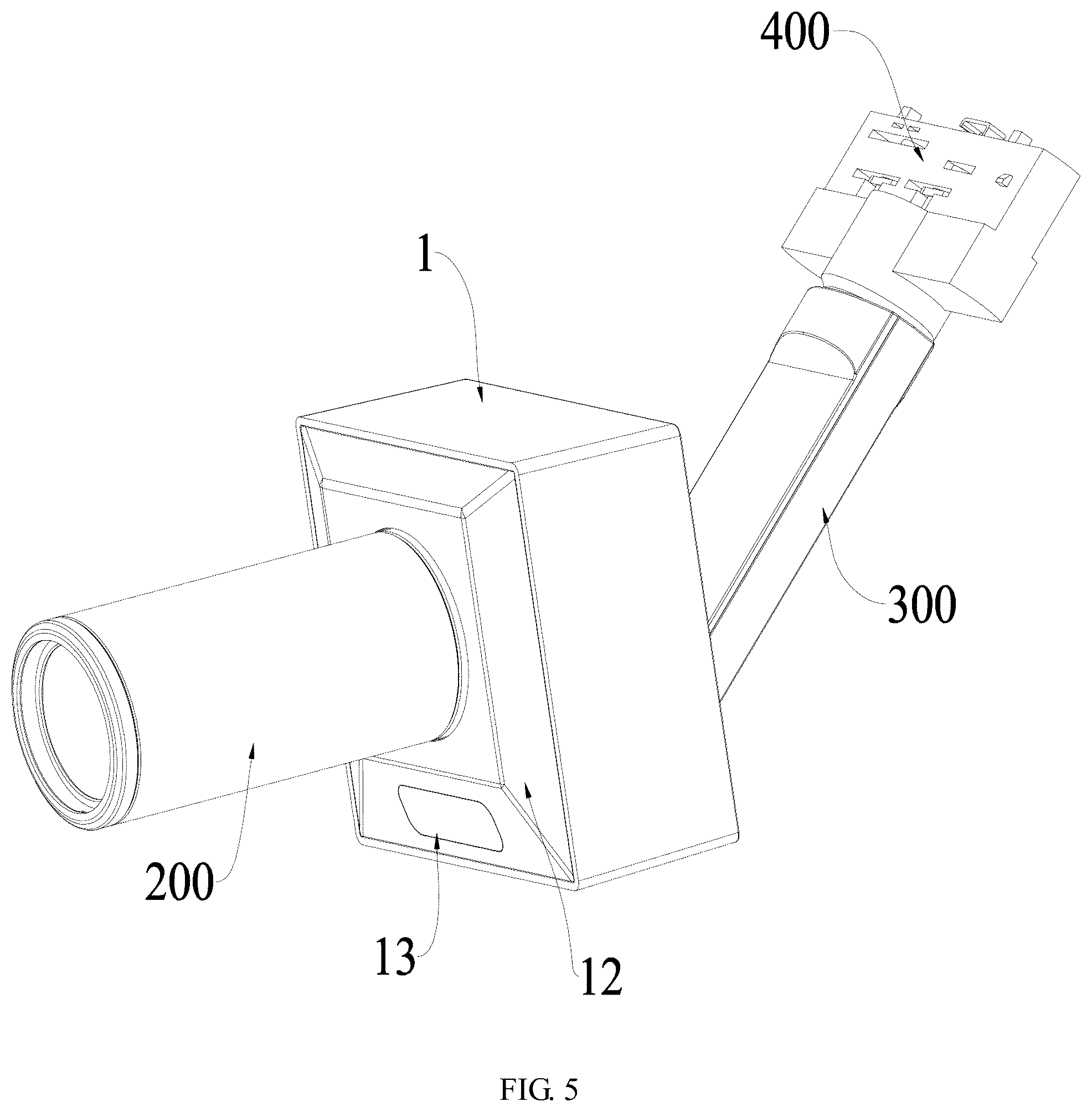 Patent US12366345 Figure 5 – Light fixture with motor-driven shaping of output light