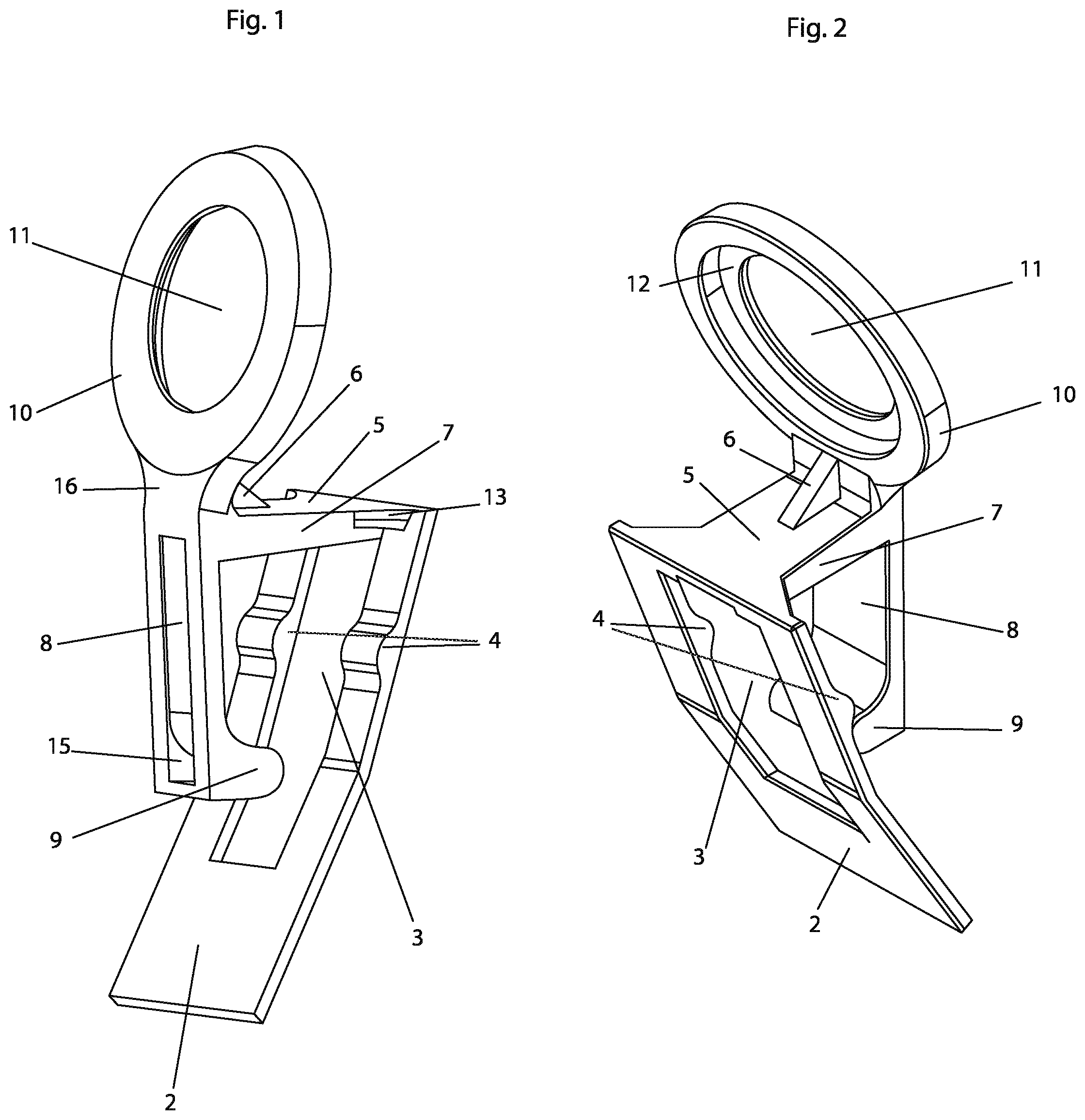 Patent US12366347 Figure 1 – Enclosed gutter clip and expandable bulb-holding clip