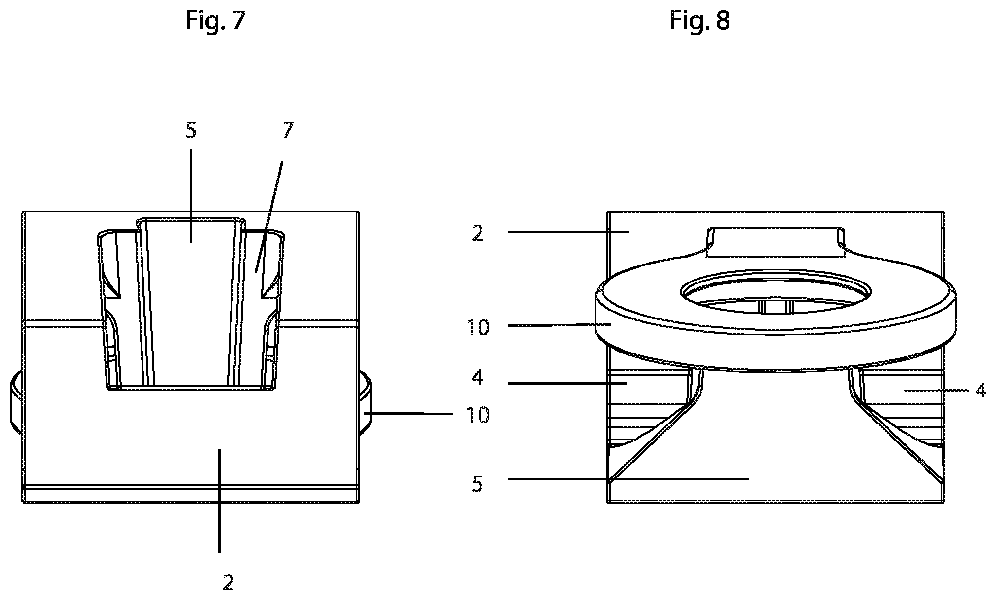 Patent US12366347 Figure 4 – Enclosed gutter clip and expandable bulb-holding clip