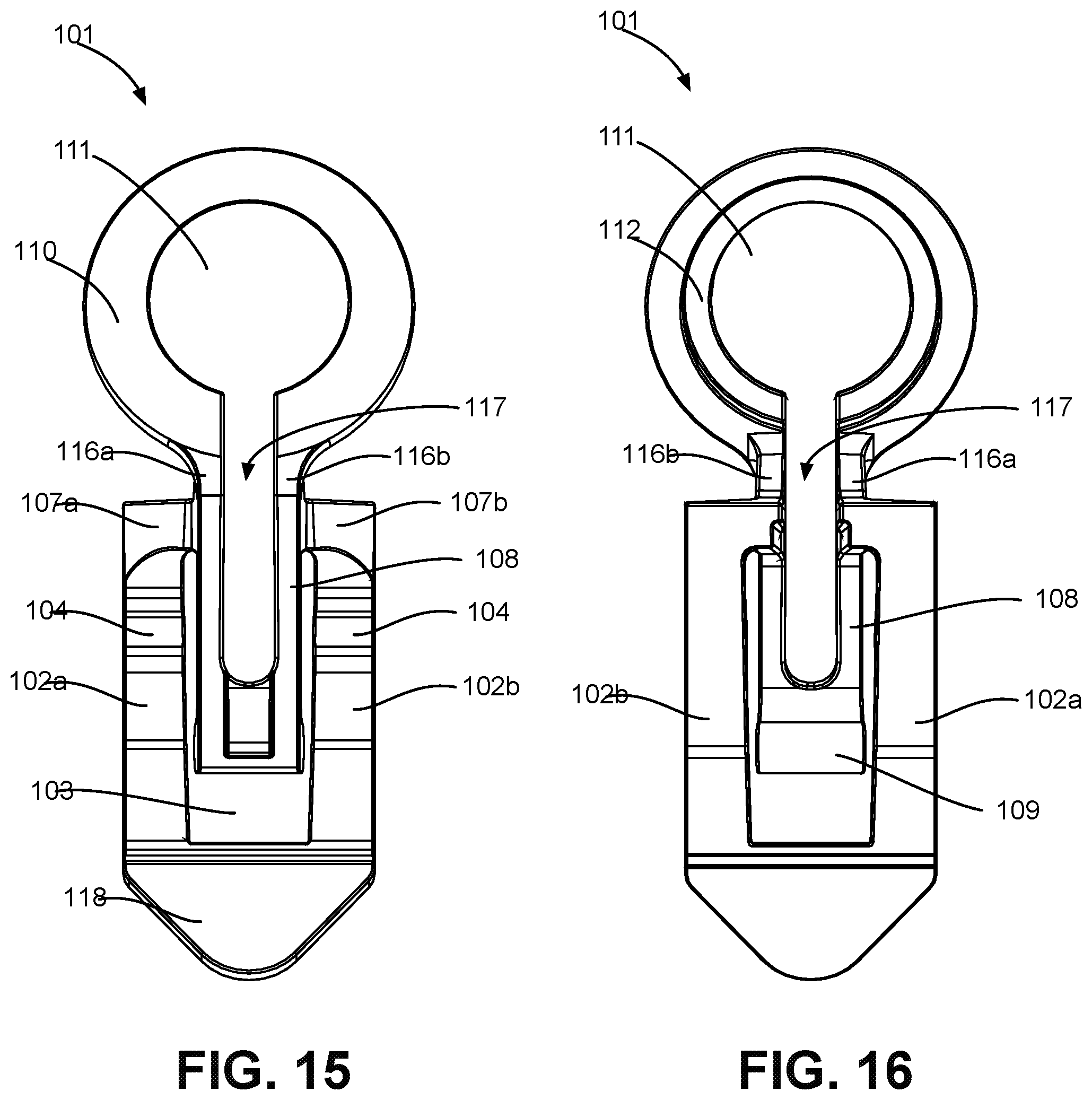 Patent US12366347 Figure 8 – Enclosed gutter clip and expandable bulb-holding clip