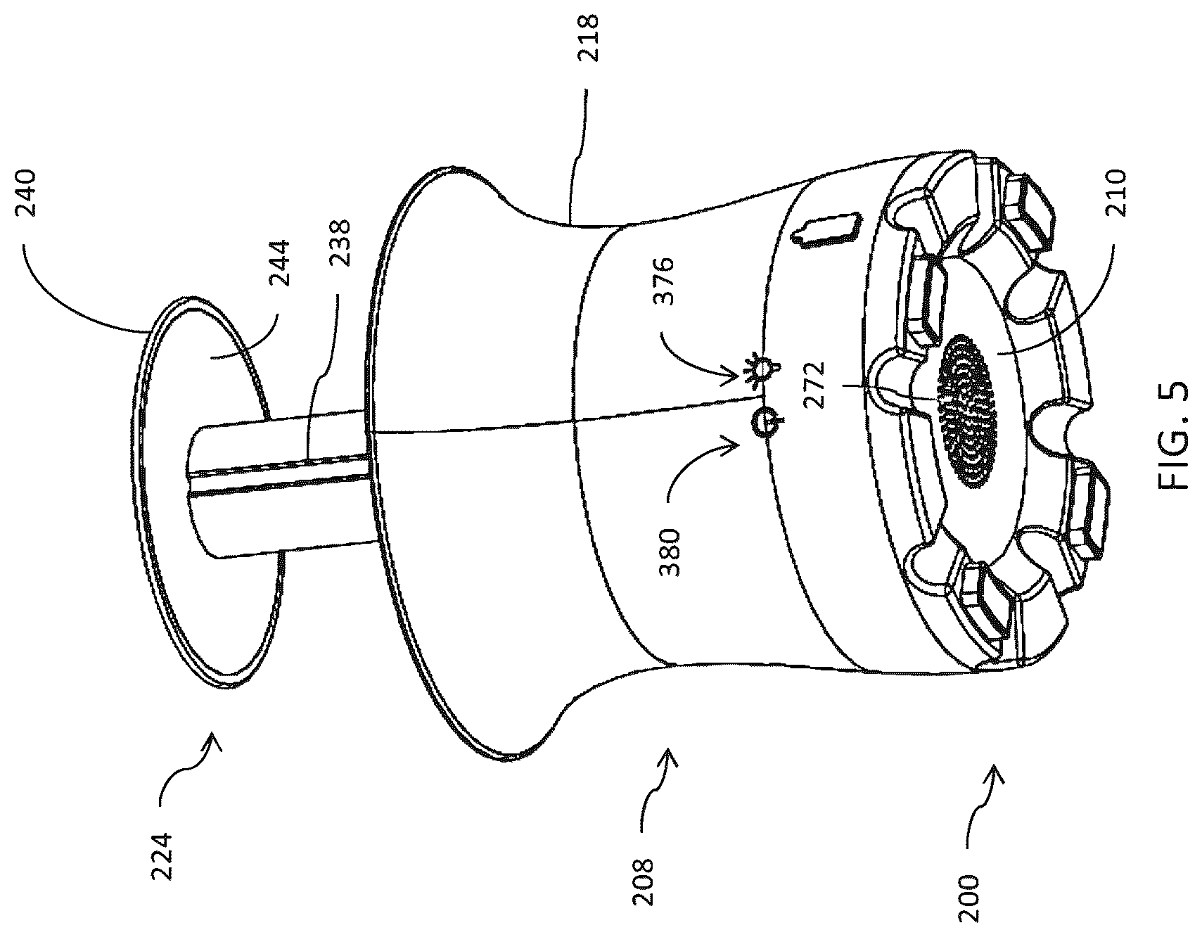 Patent US12366348 Figure 4 – Stand for portable accessory