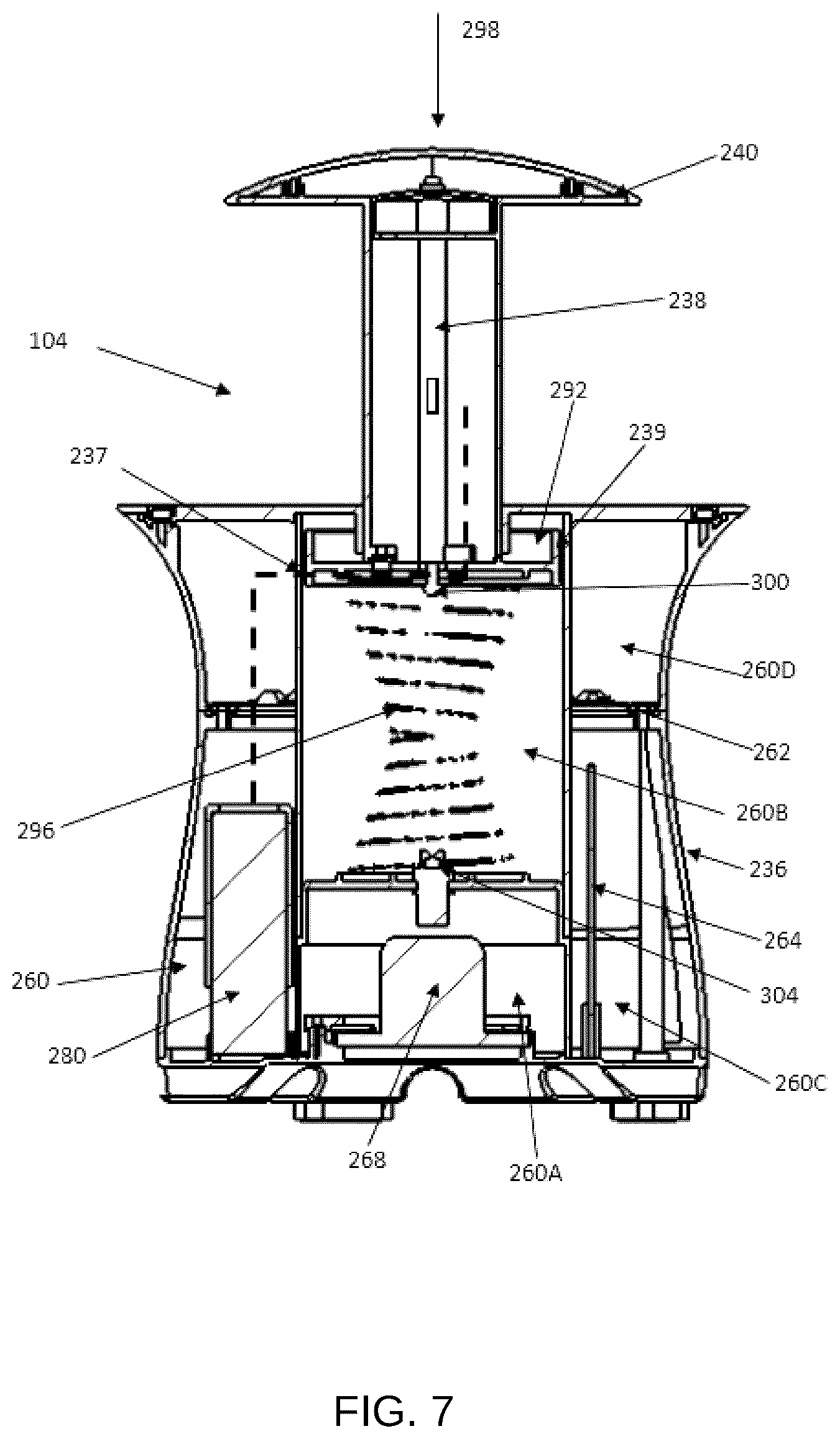 Patent US12366348 Figure 6 – Stand for portable accessory
