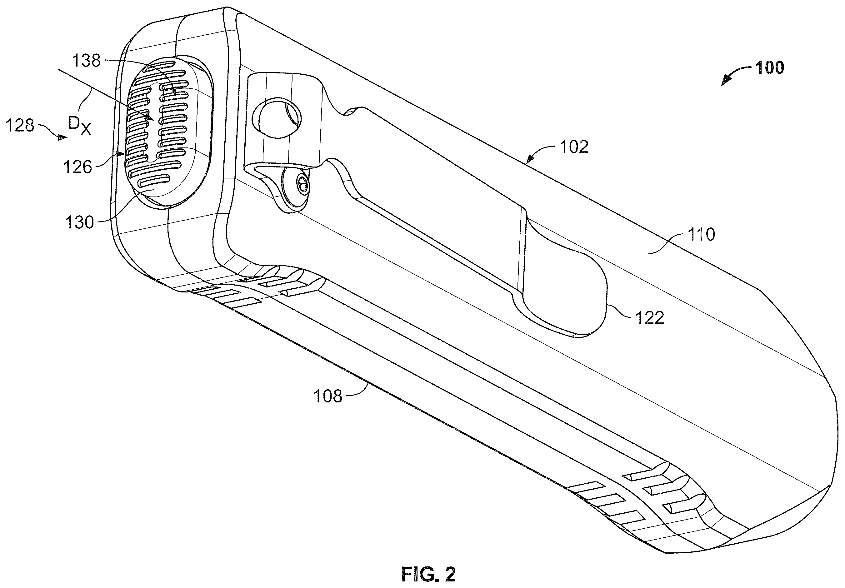 Patent US12366350 Figure 2 – Flashlight assembly