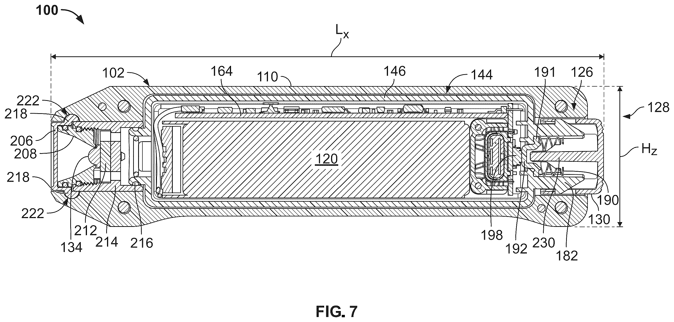 Patent US12366350 Figure 7 – Flashlight assembly
