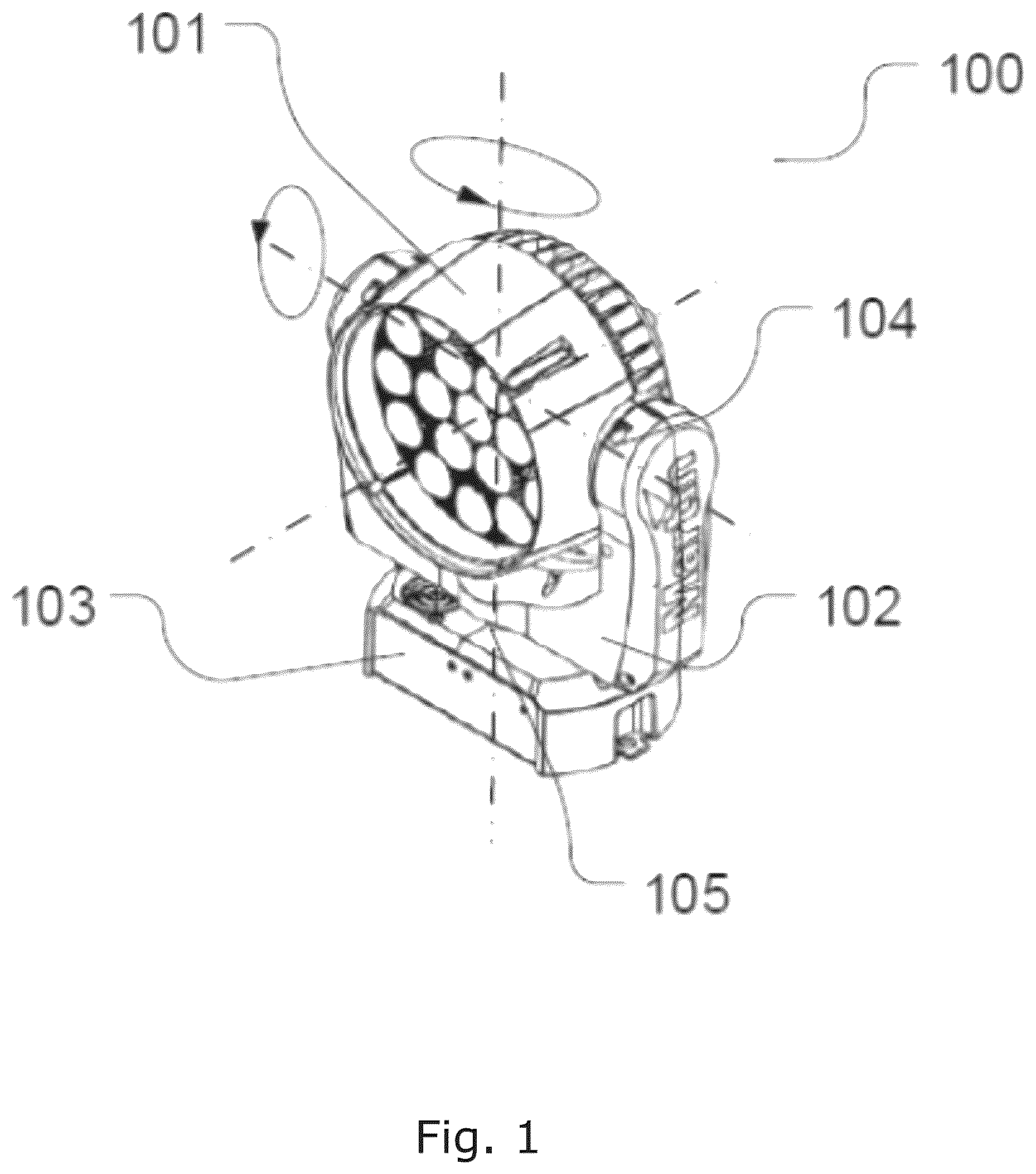 Patent US12366352 Figure 1 – Light fixture