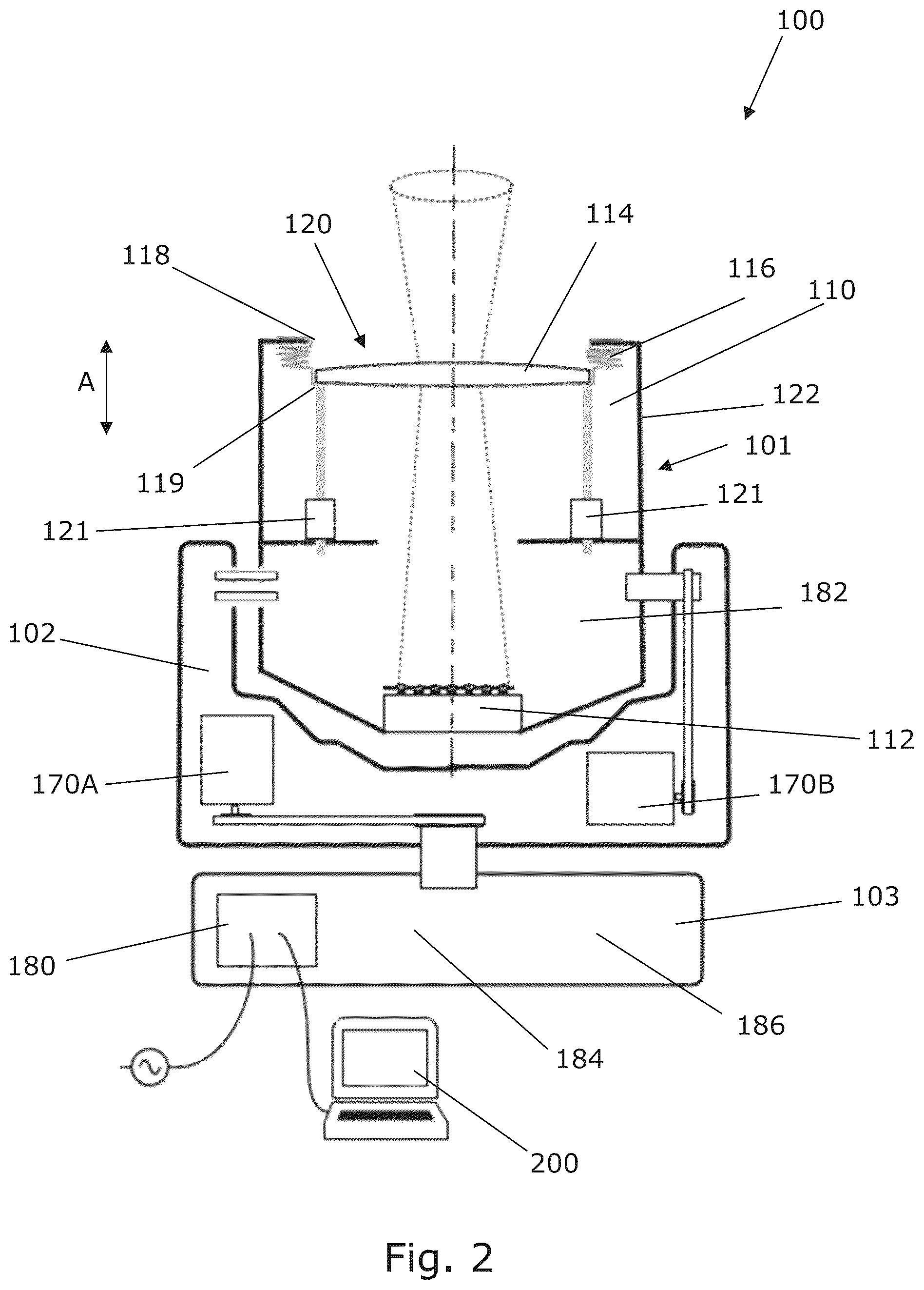 Patent US12366352 Figure 2 – Light fixture