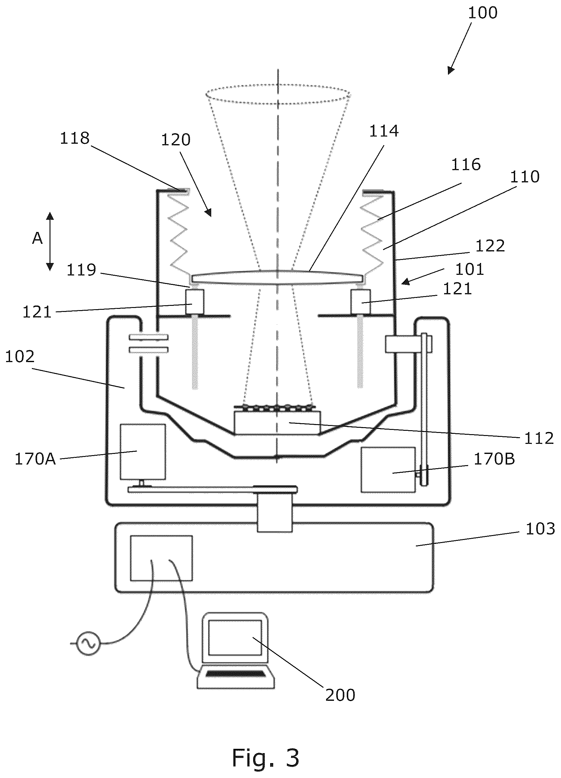 Patent US12366352 Figure 3 – Light fixture