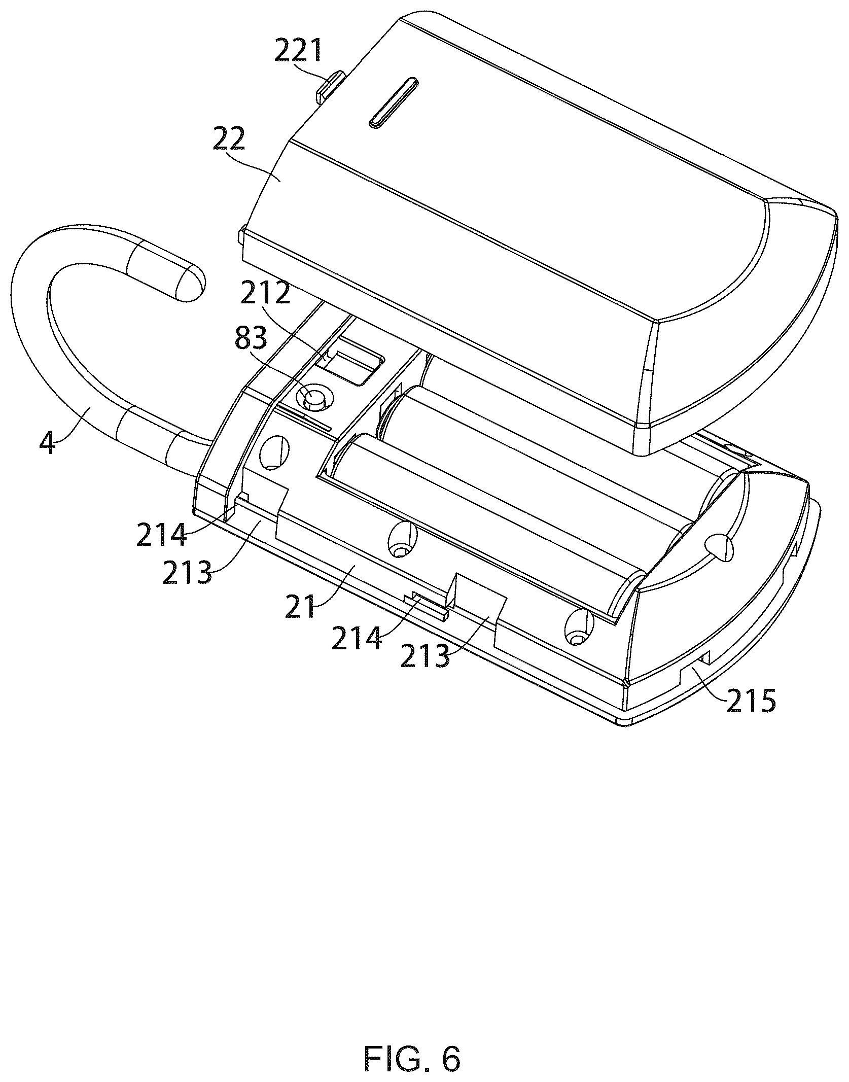 Patent US12366353 Figure 6 – Intelligent luminous shower curtain with built-in light source