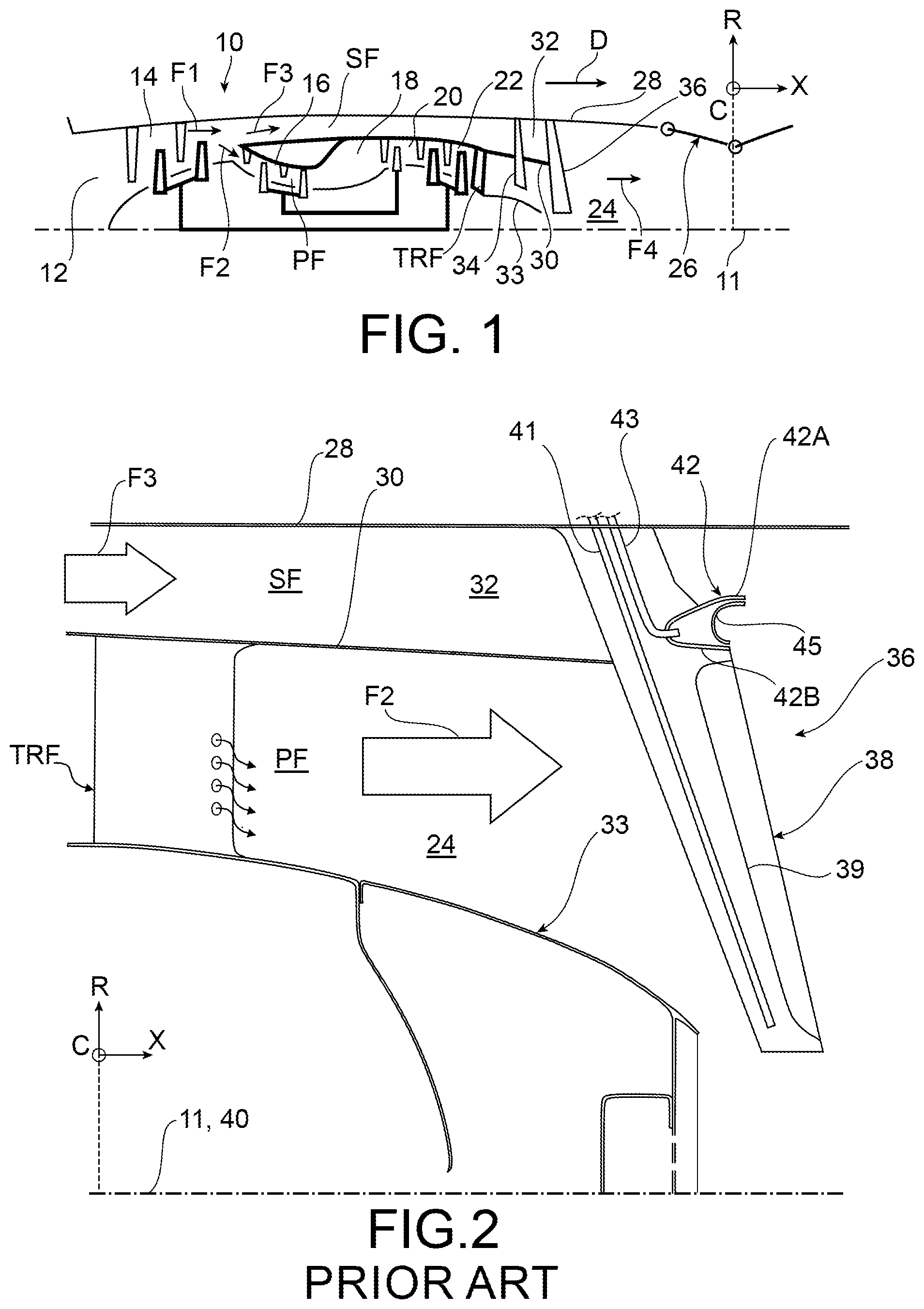Patent US12366358 Figure 1 – Flame-holder device for a turbojet afterburner, comprising three-branched arms