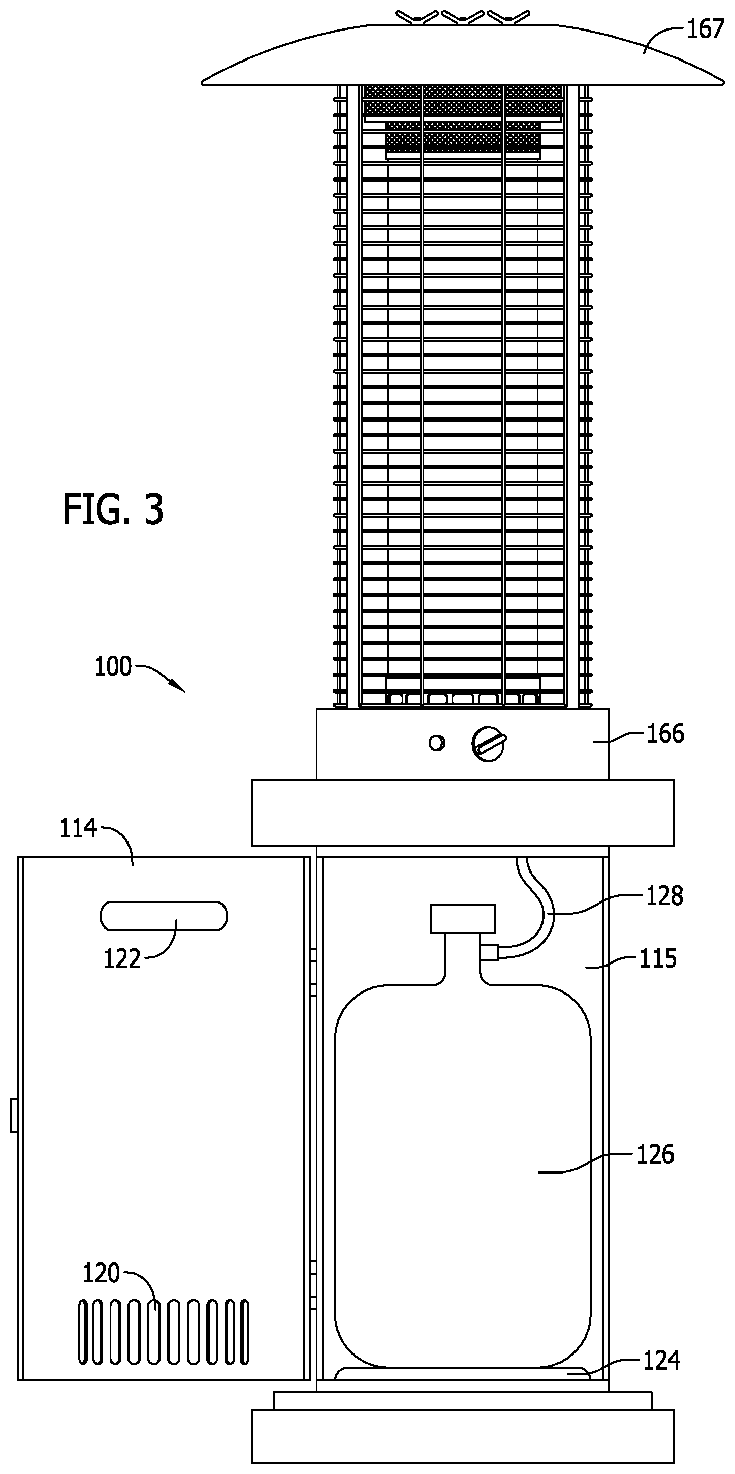 Patent US12366361 Figure 3 – Column heater with improved heat output