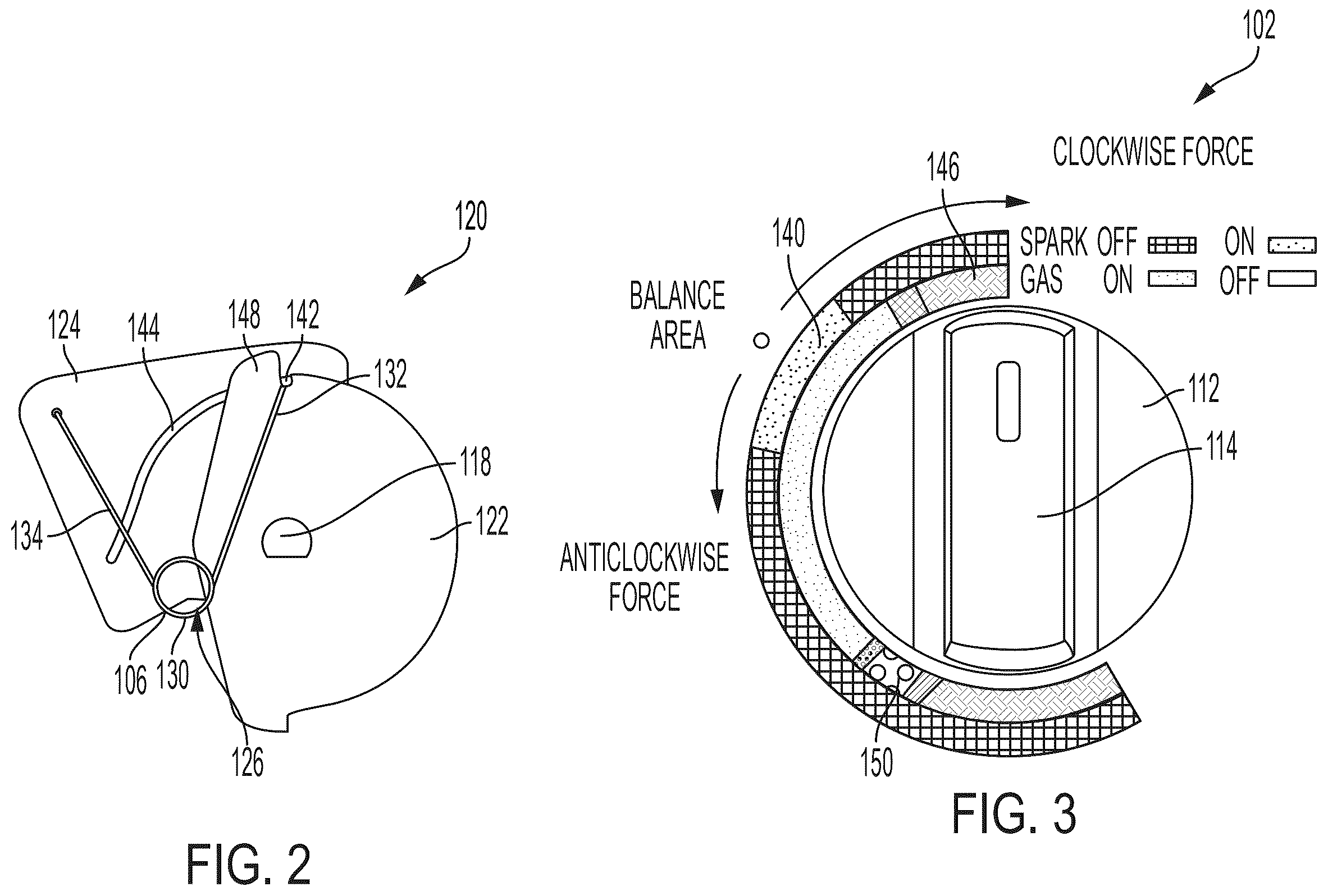 Patent US12366362 Figure 2 – Knob mechanism for gas cooktop