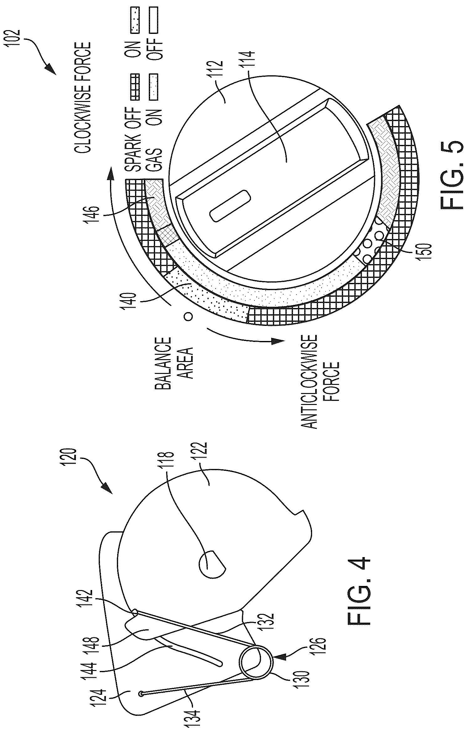 Patent US12366362 Figure 3 – Knob mechanism for gas cooktop