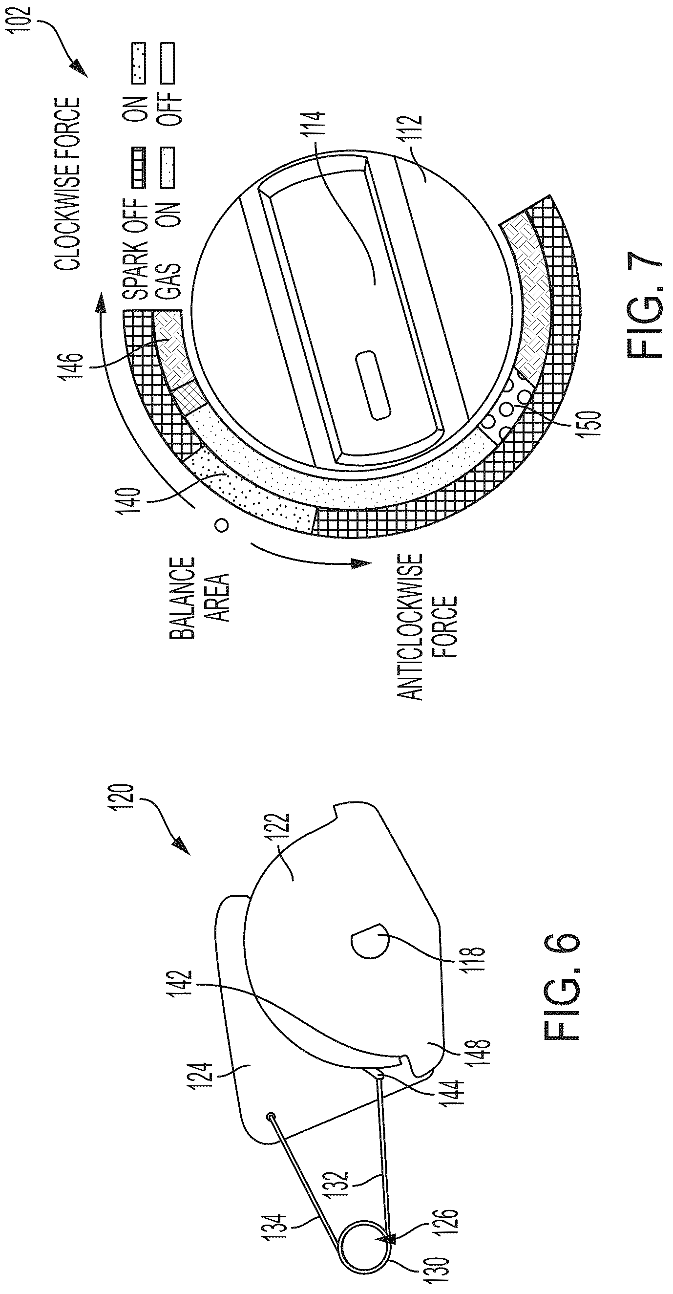 Patent US12366362 Figure 4 – Knob mechanism for gas cooktop