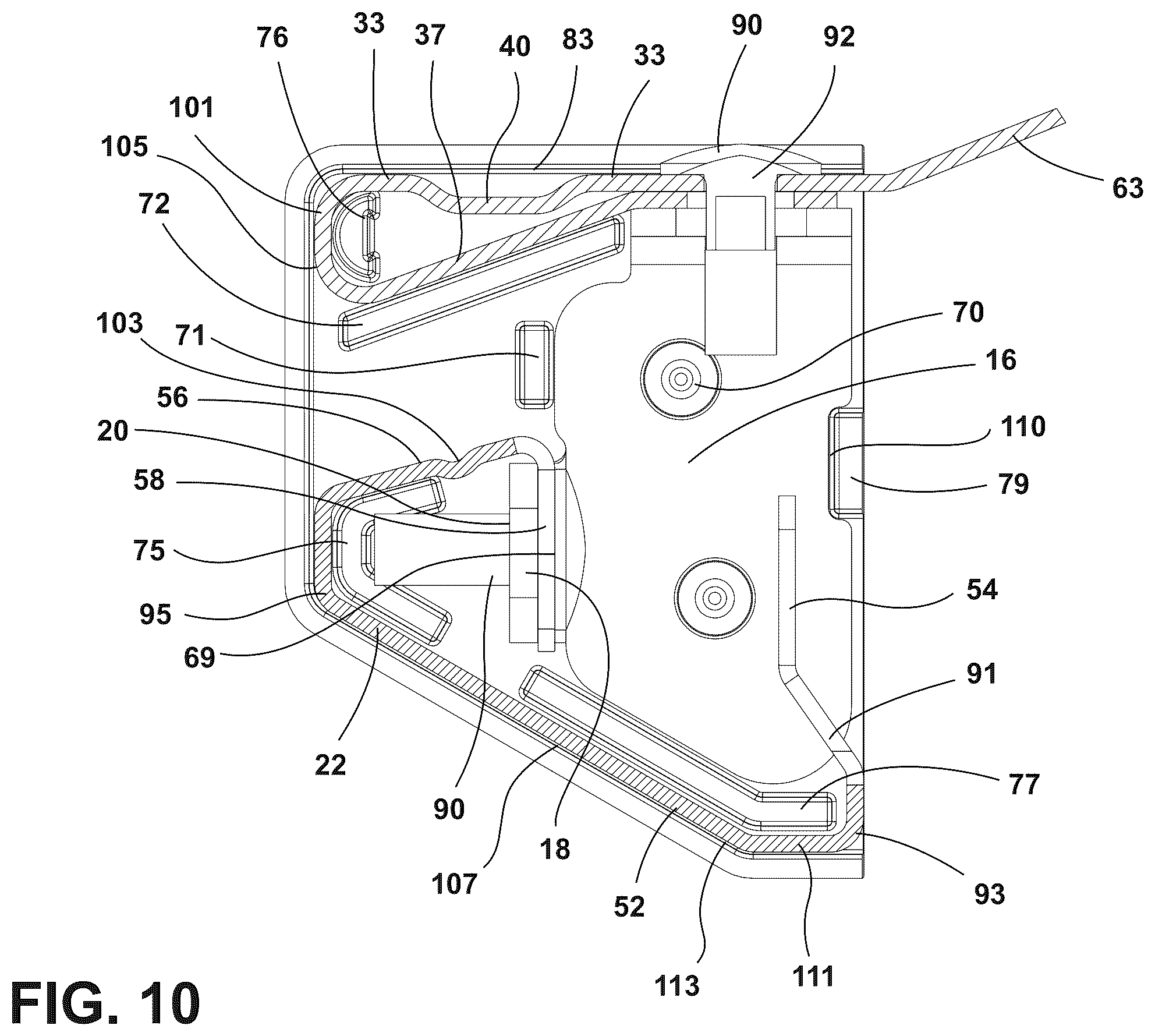Patent US12366364 Figure 7 – Bottom vent trim for oven