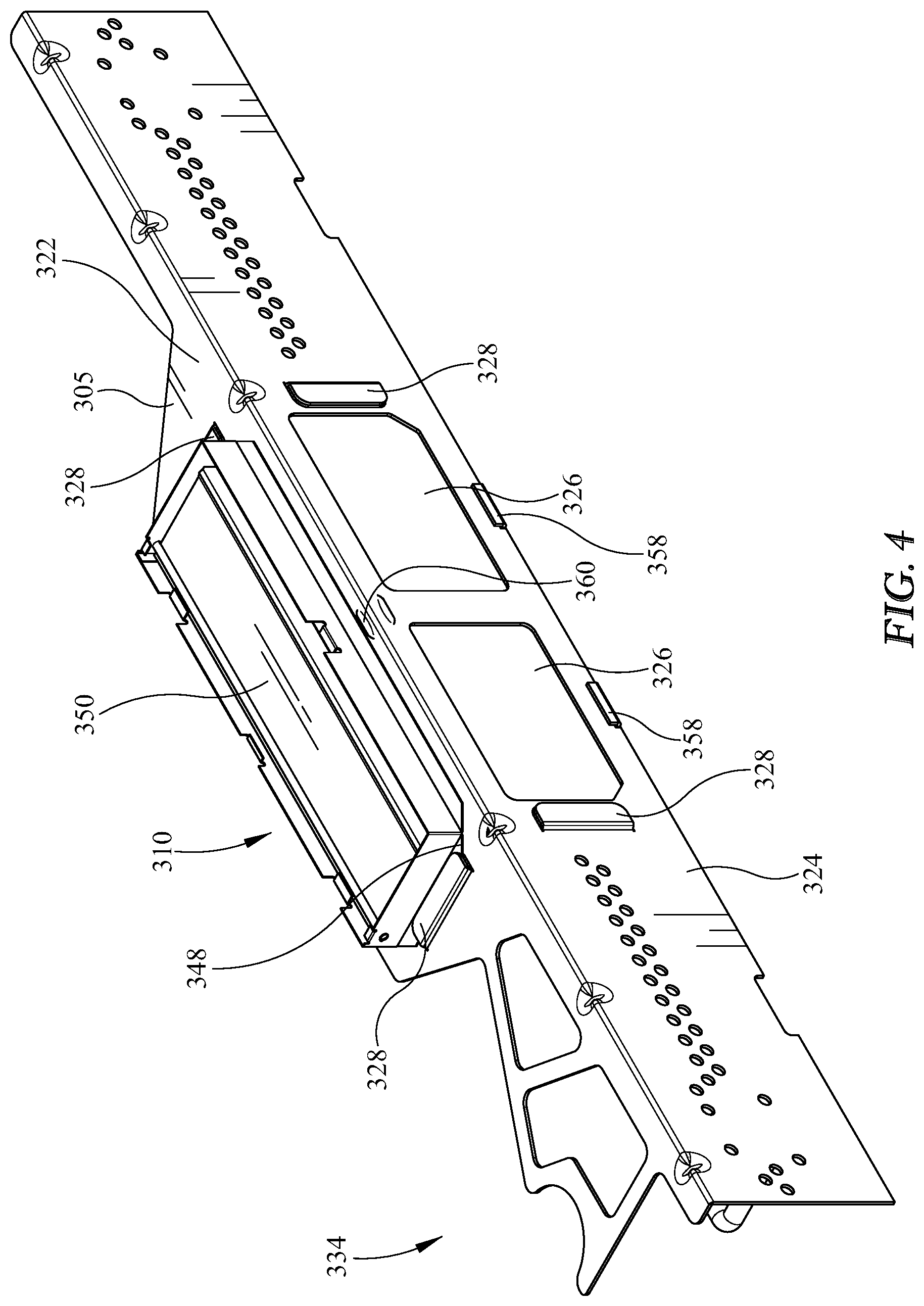 Patent US12366365 Figure 4 – Mounting bracket for over-the-range cooking appliance