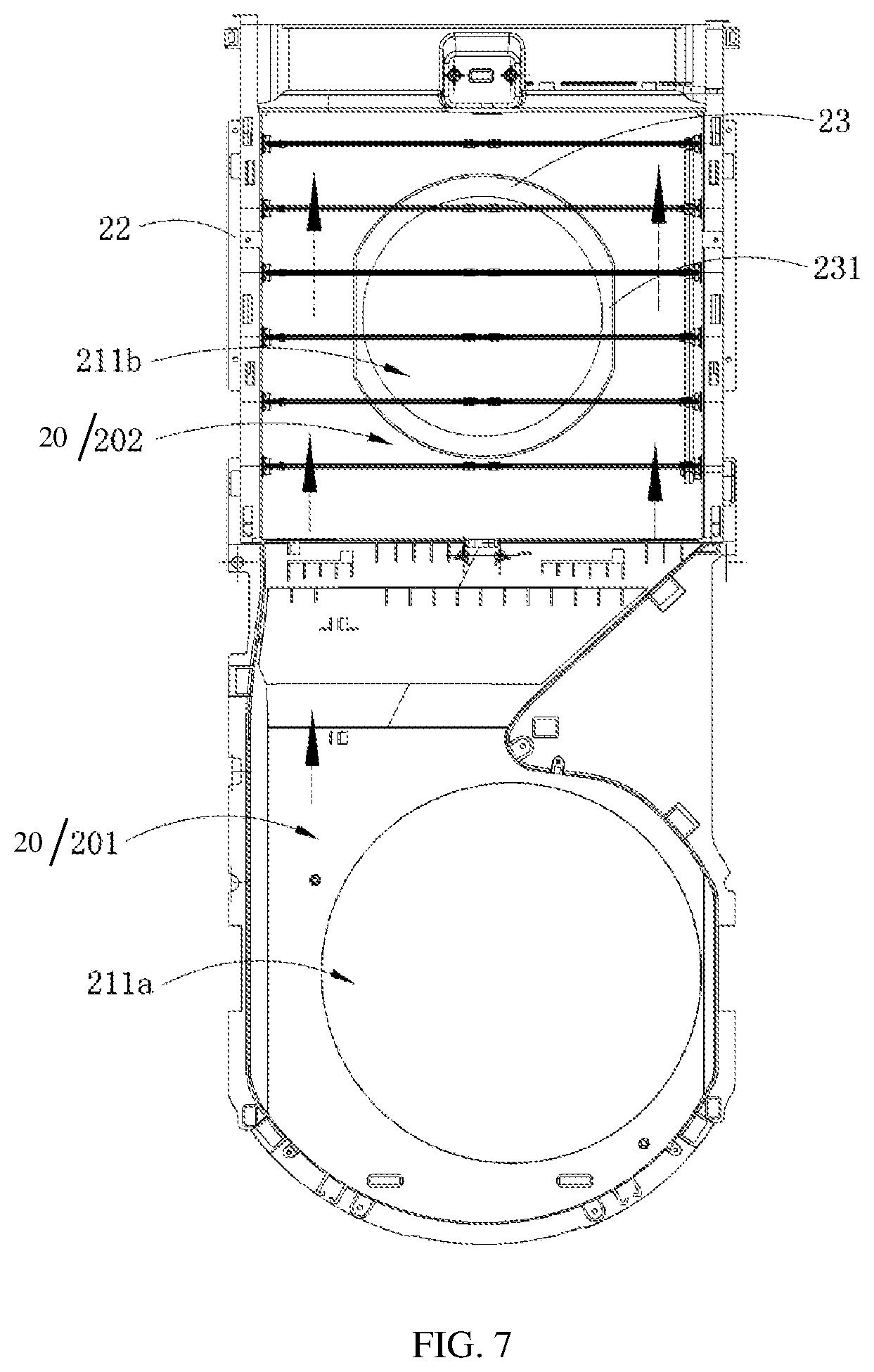 Patent US12366366 Figure 7 – Floor-standing air conditioner indoor unit and air conditioner