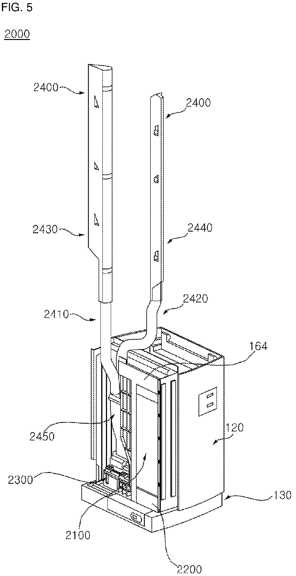 Patent US12366368 Figure 5 – Indoor unit for air conditioner