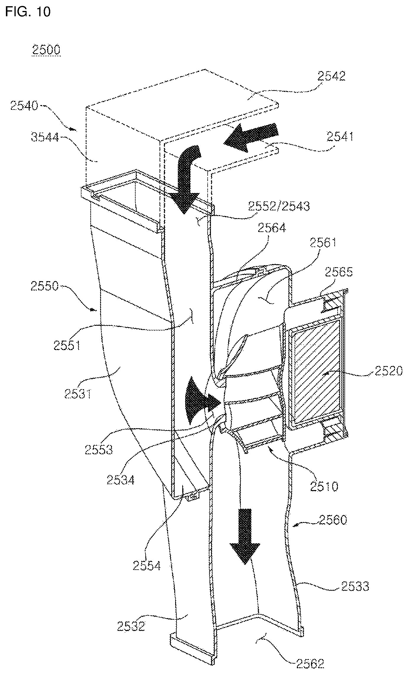 Patent US12366368 Figure 10 – Indoor unit for air conditioner