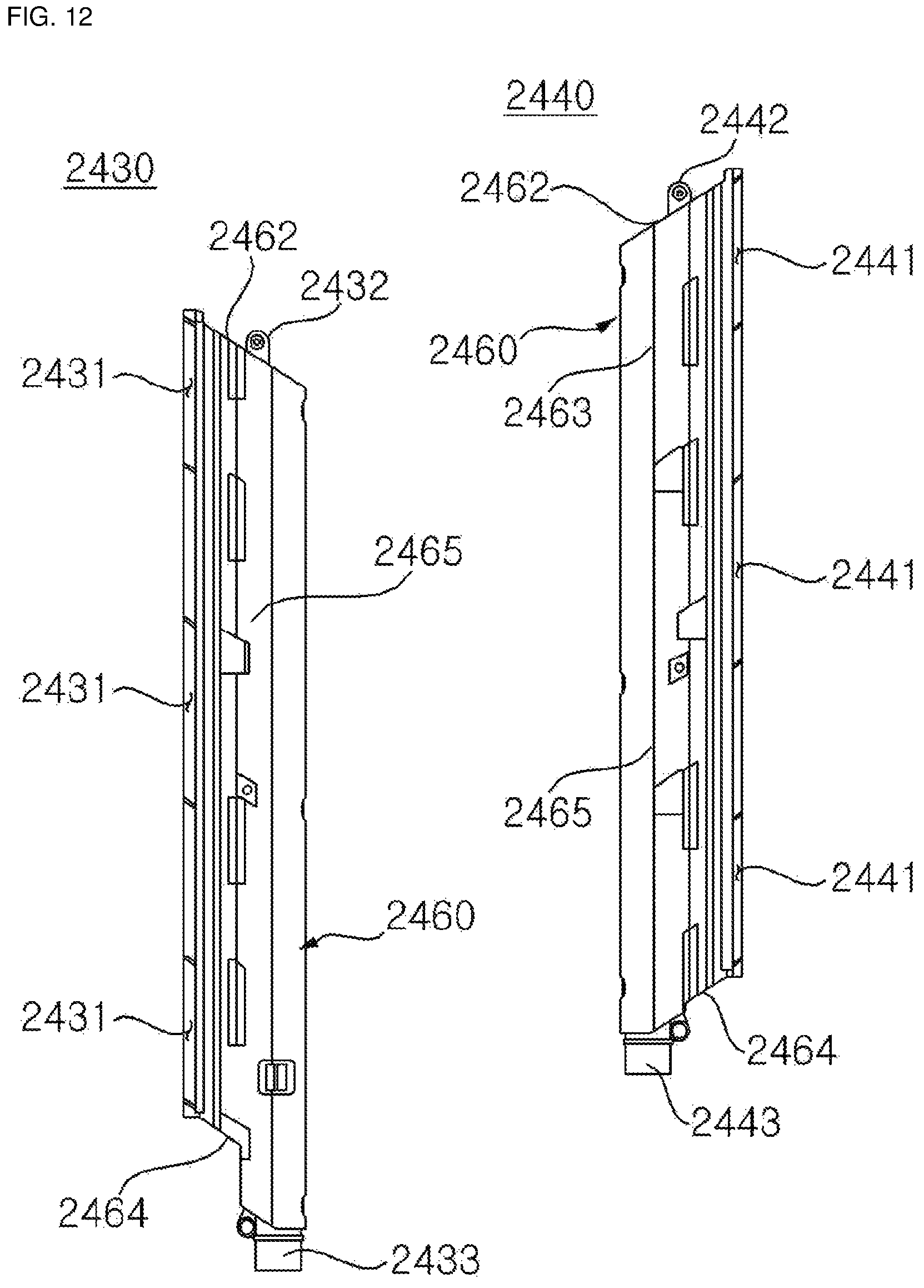 Patent US12366368 Figure 12 – Indoor unit for air conditioner