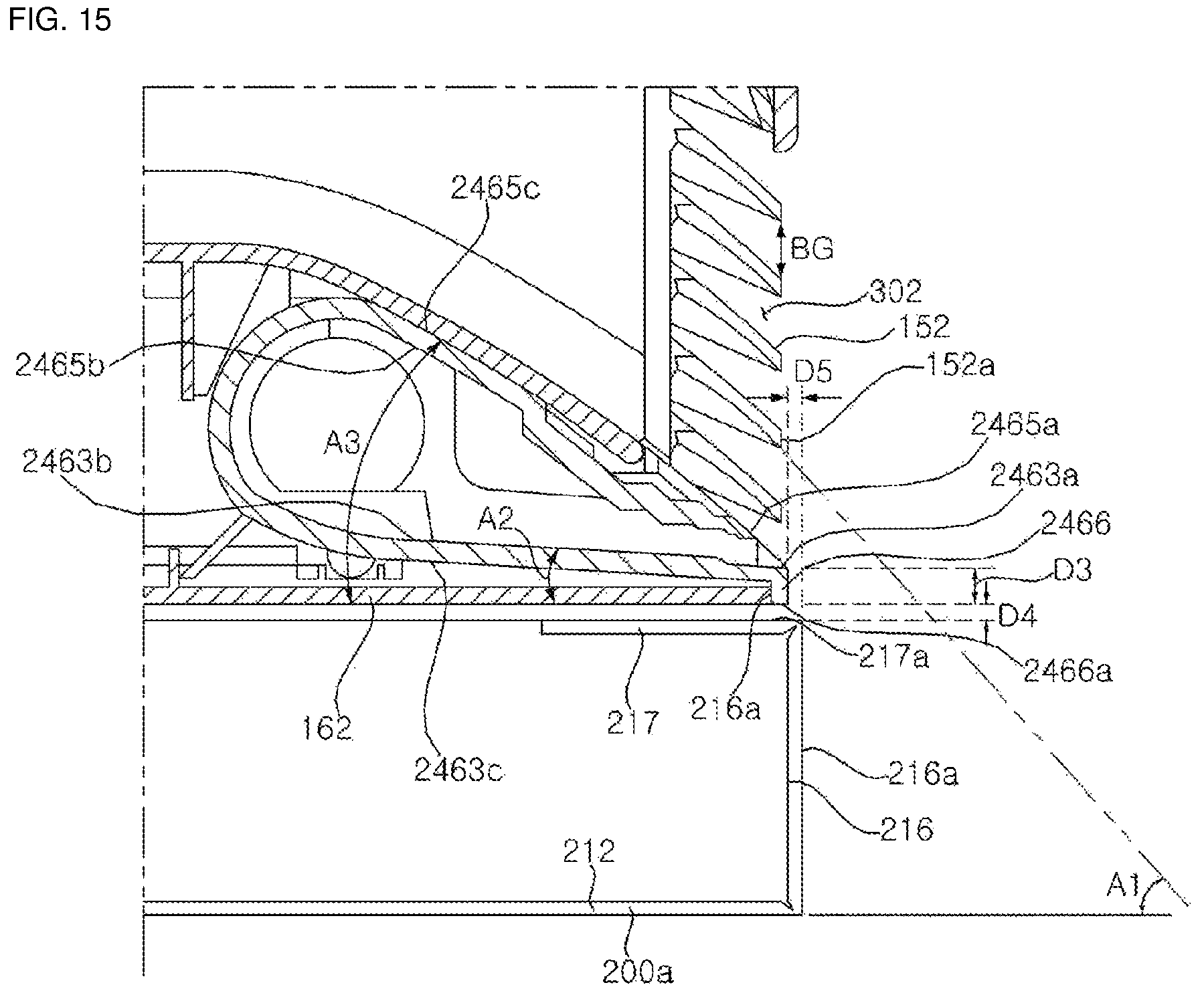 Patent US12366368 Figure 15 – Indoor unit for air conditioner