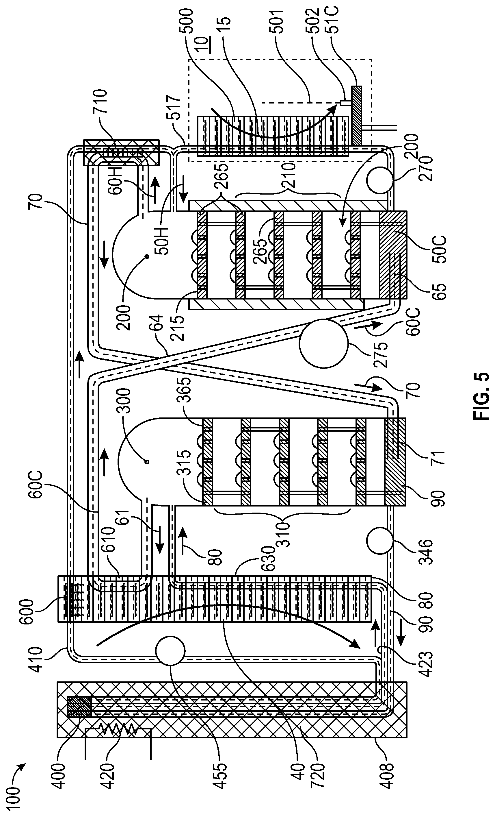 Patent US12366371 Figure 5 – Chiller system