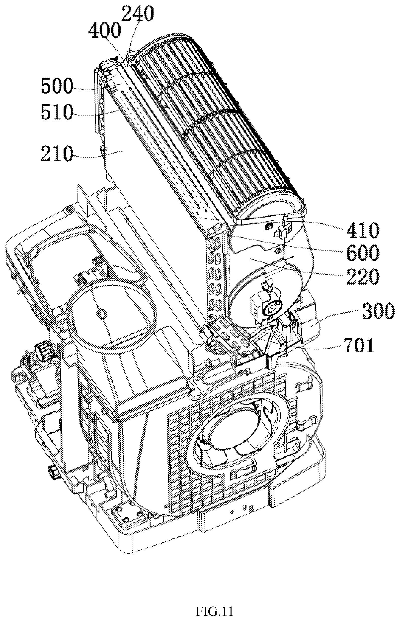 Patent US12366377 Figure 11 – Panel assembly and air conditioner