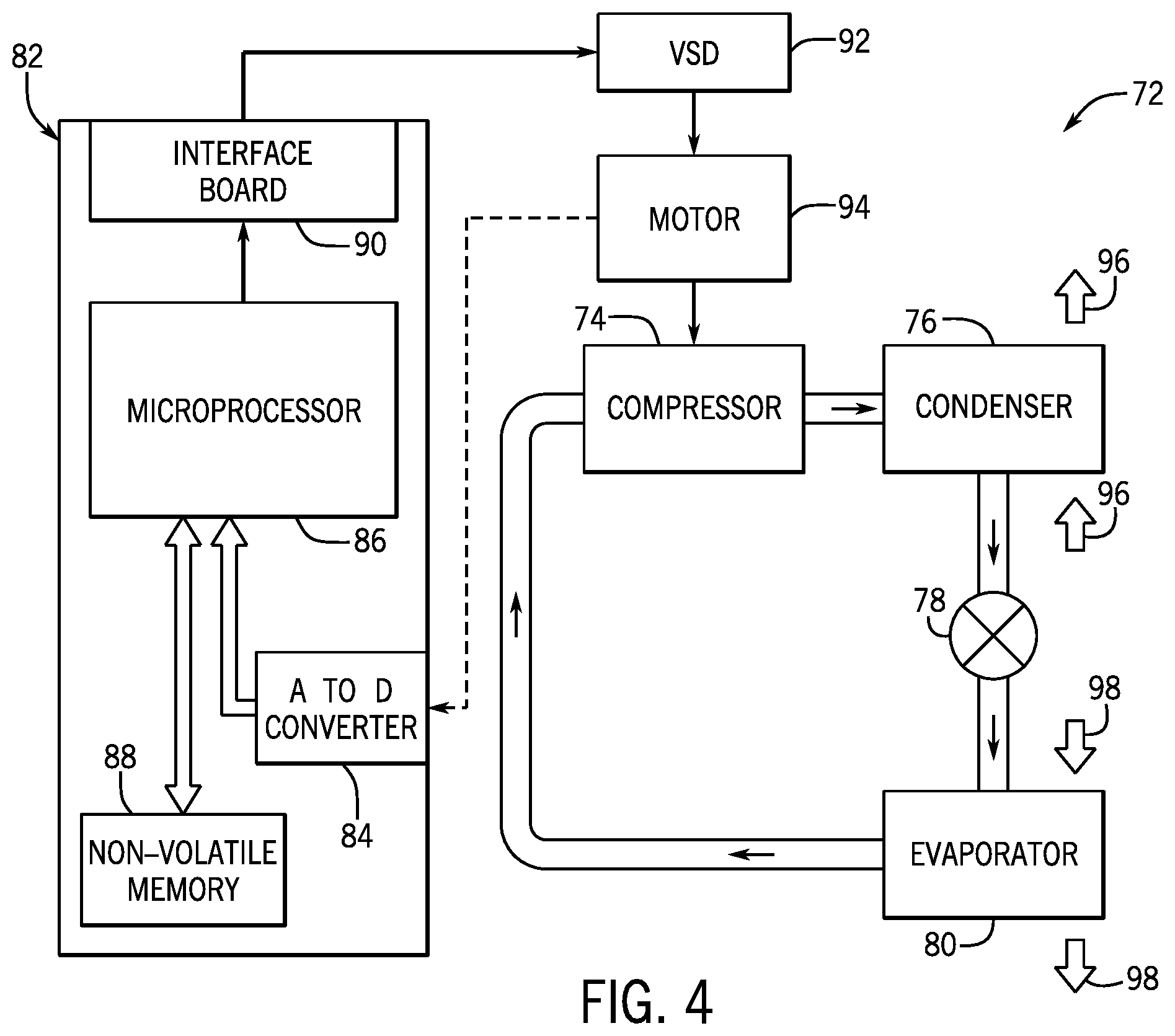Patent US12366378 Figure 4 – Condensate drain system of an HVAC unit