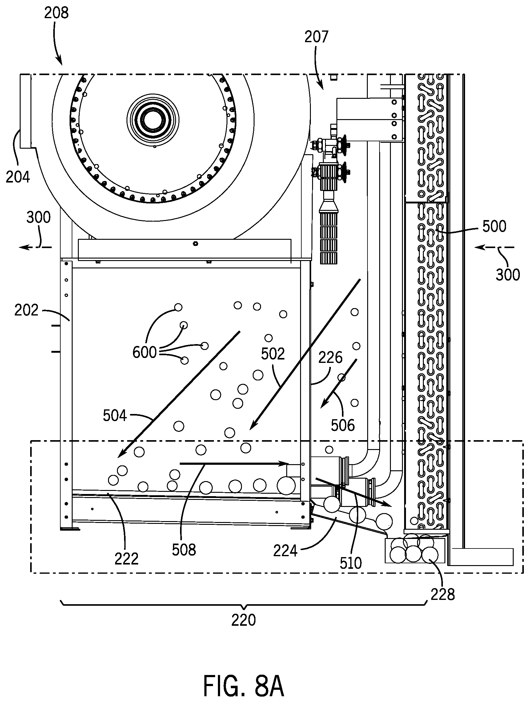 Patent US12366378 Figure 10 – Condensate drain system of an HVAC unit