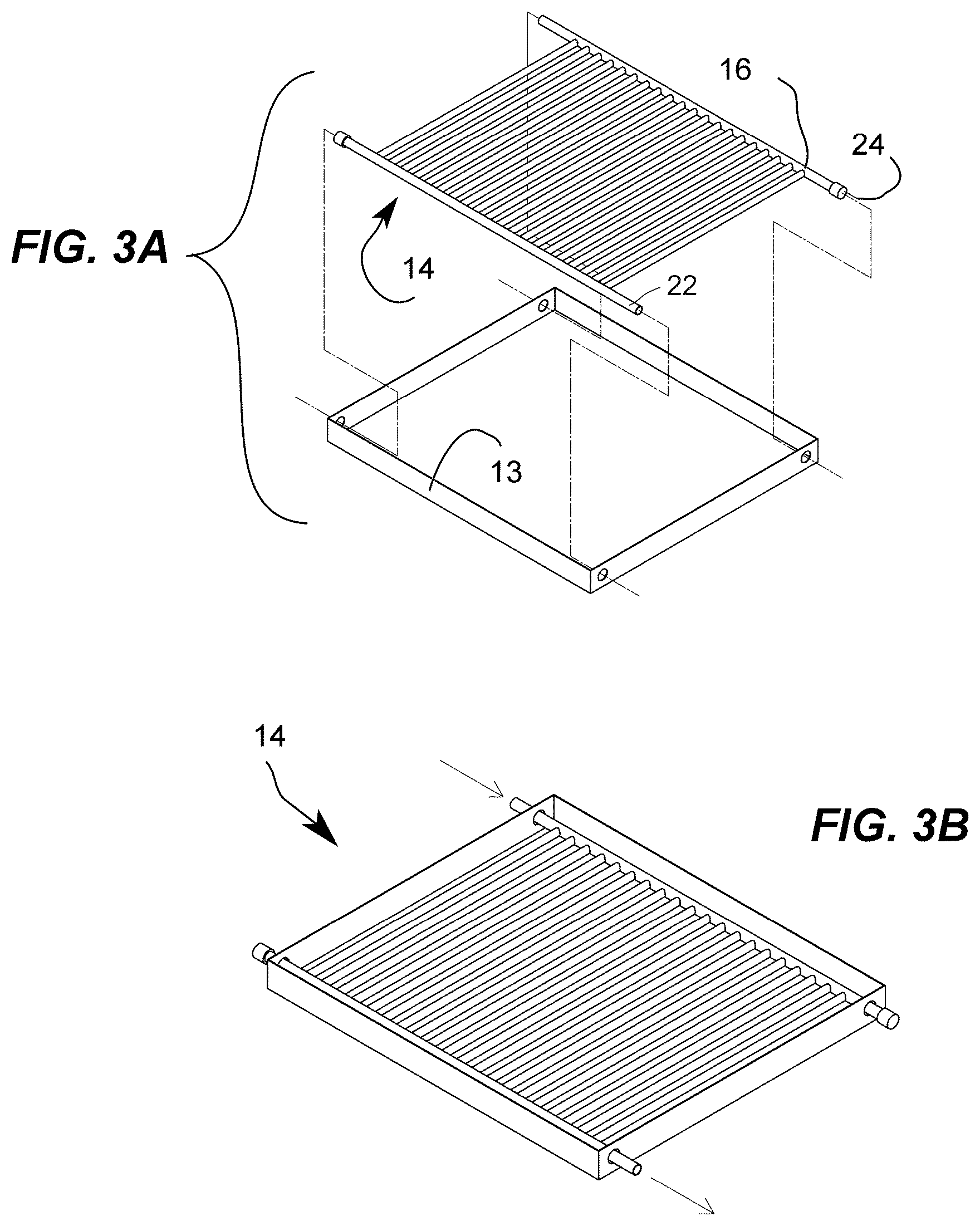 Patent US12366383 Figure 3 – Solar evaporator for a parabolic solar collector using heat pump