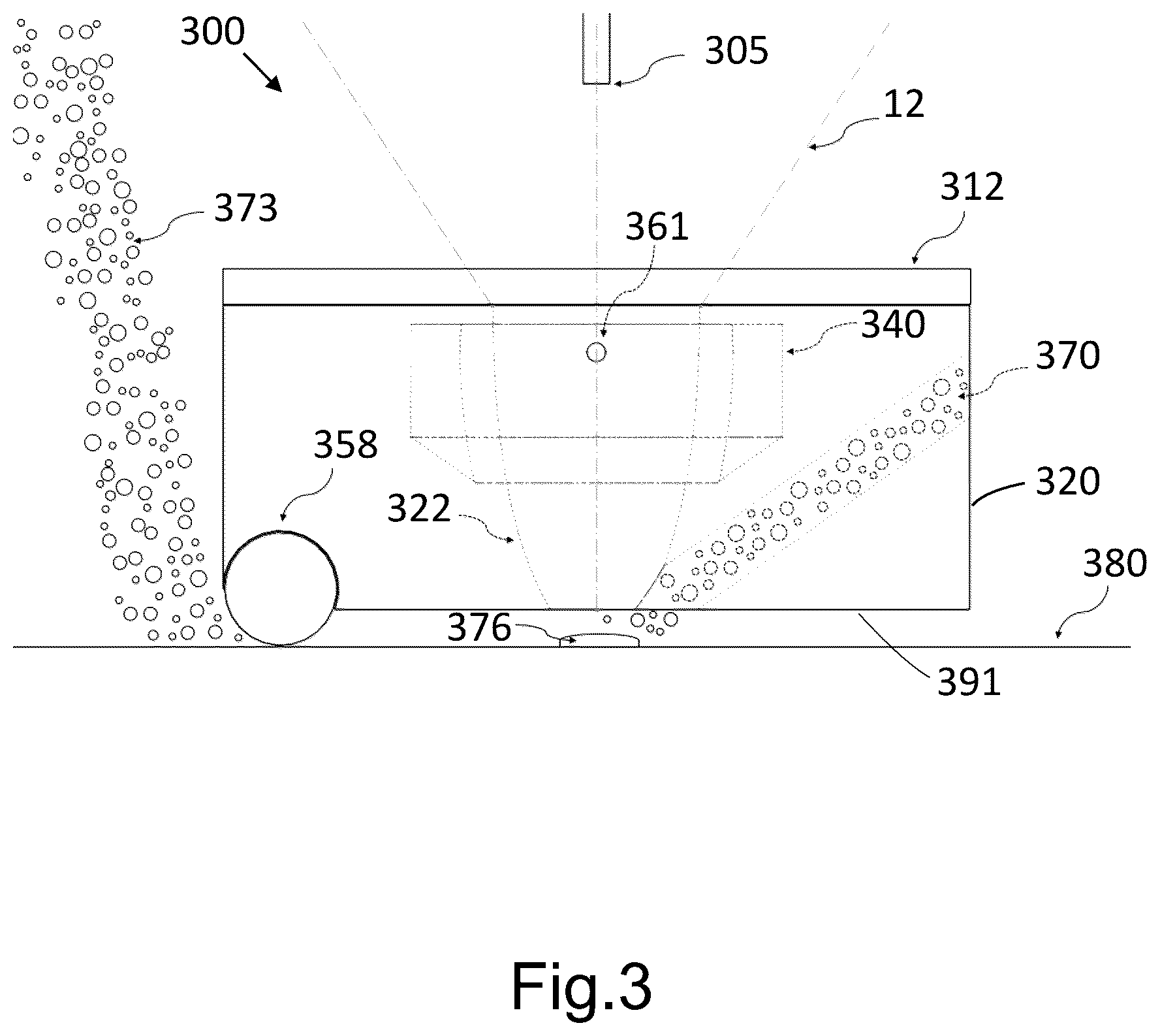 Patent US12366384 Figure 3 – Supplemental solar concentrator for the heating of particles