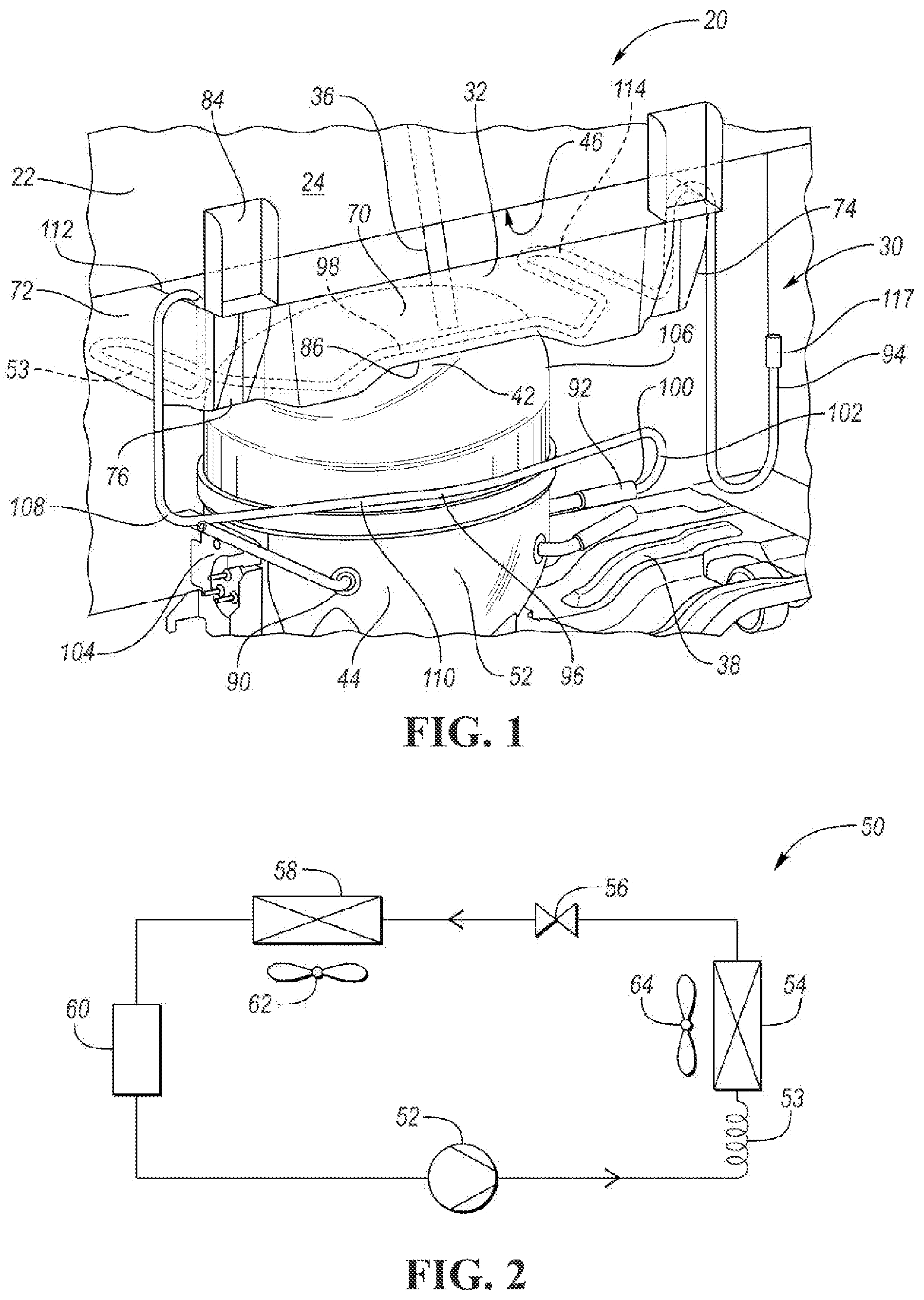 Patent US12366391 Figure 1 – Refrigerator appliance with flexible pre-condenser coil