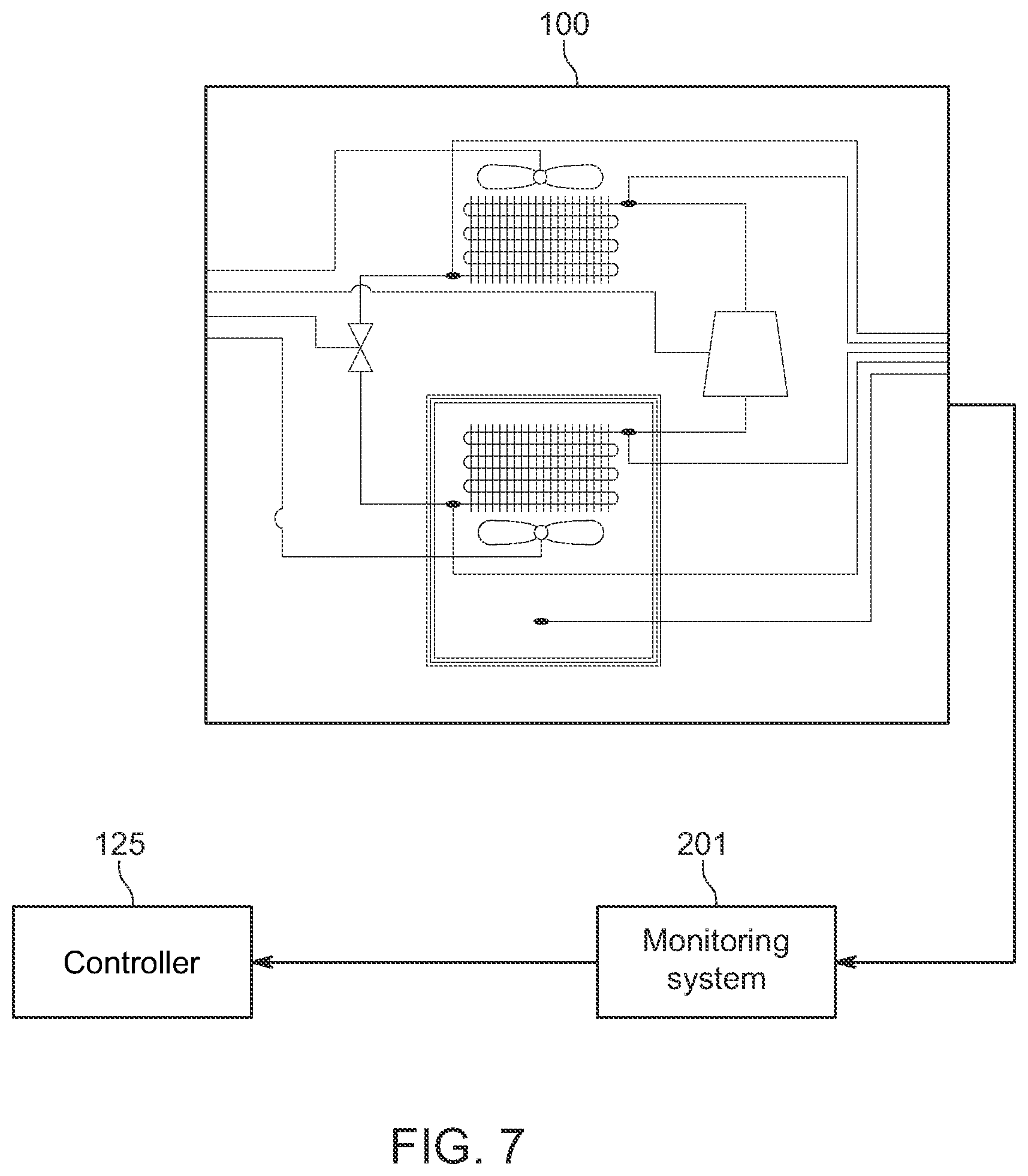 Patent US12366395 Figure 7 – System and method for monitoring an operation of a vapor compression cycle