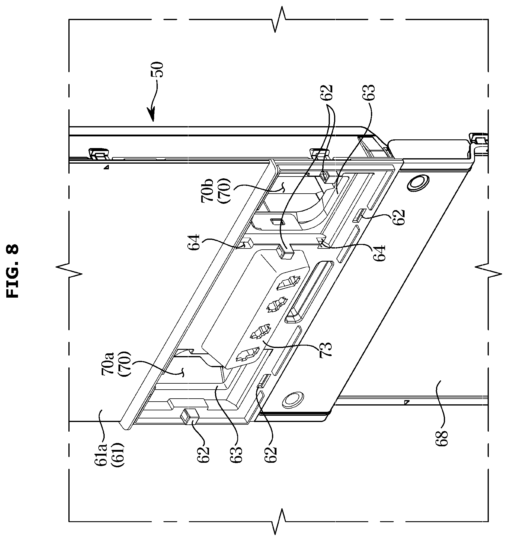 Patent US12366396 Figure 8 – Refrigerator