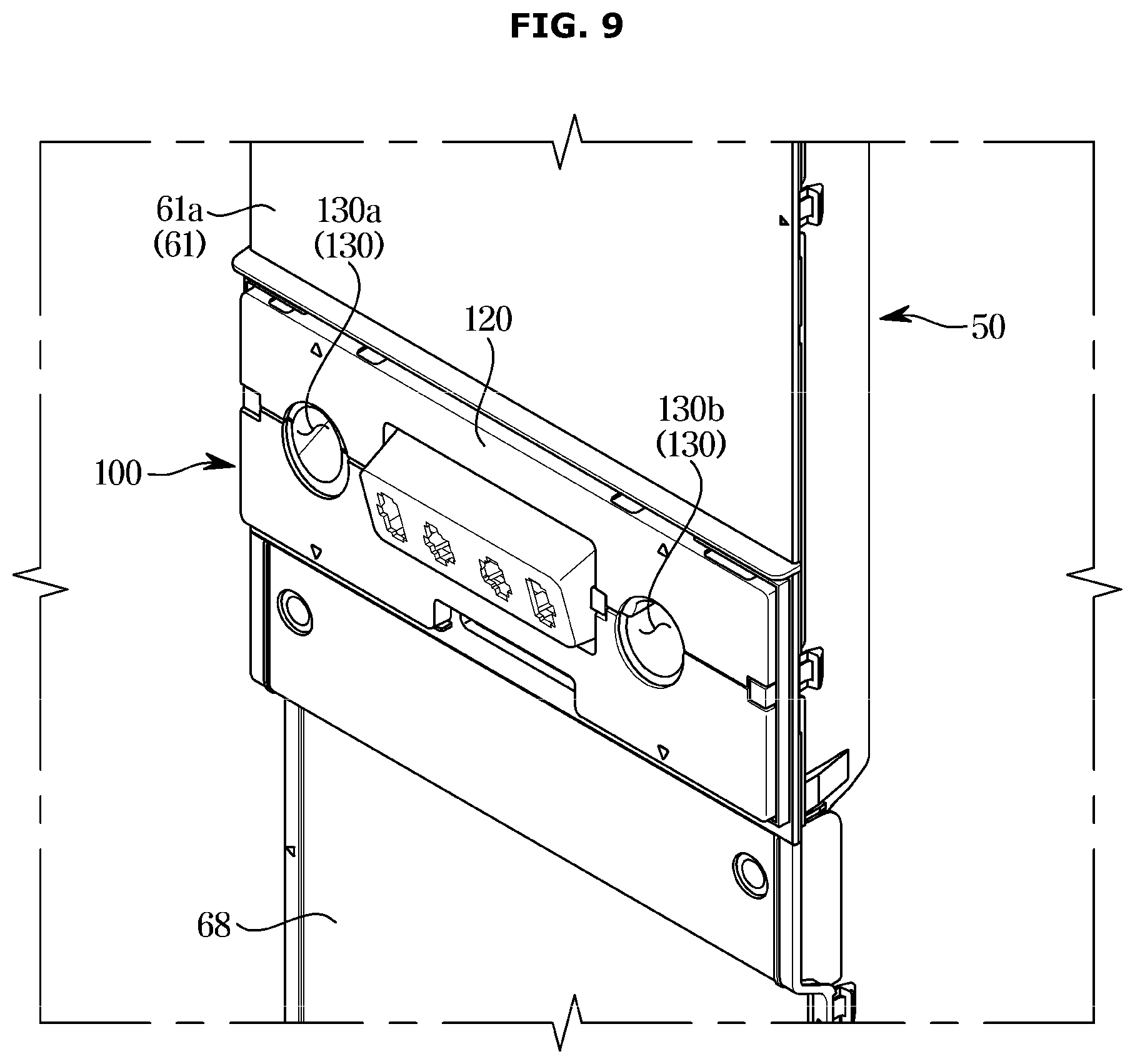 Patent US12366396 Figure 9 – Refrigerator