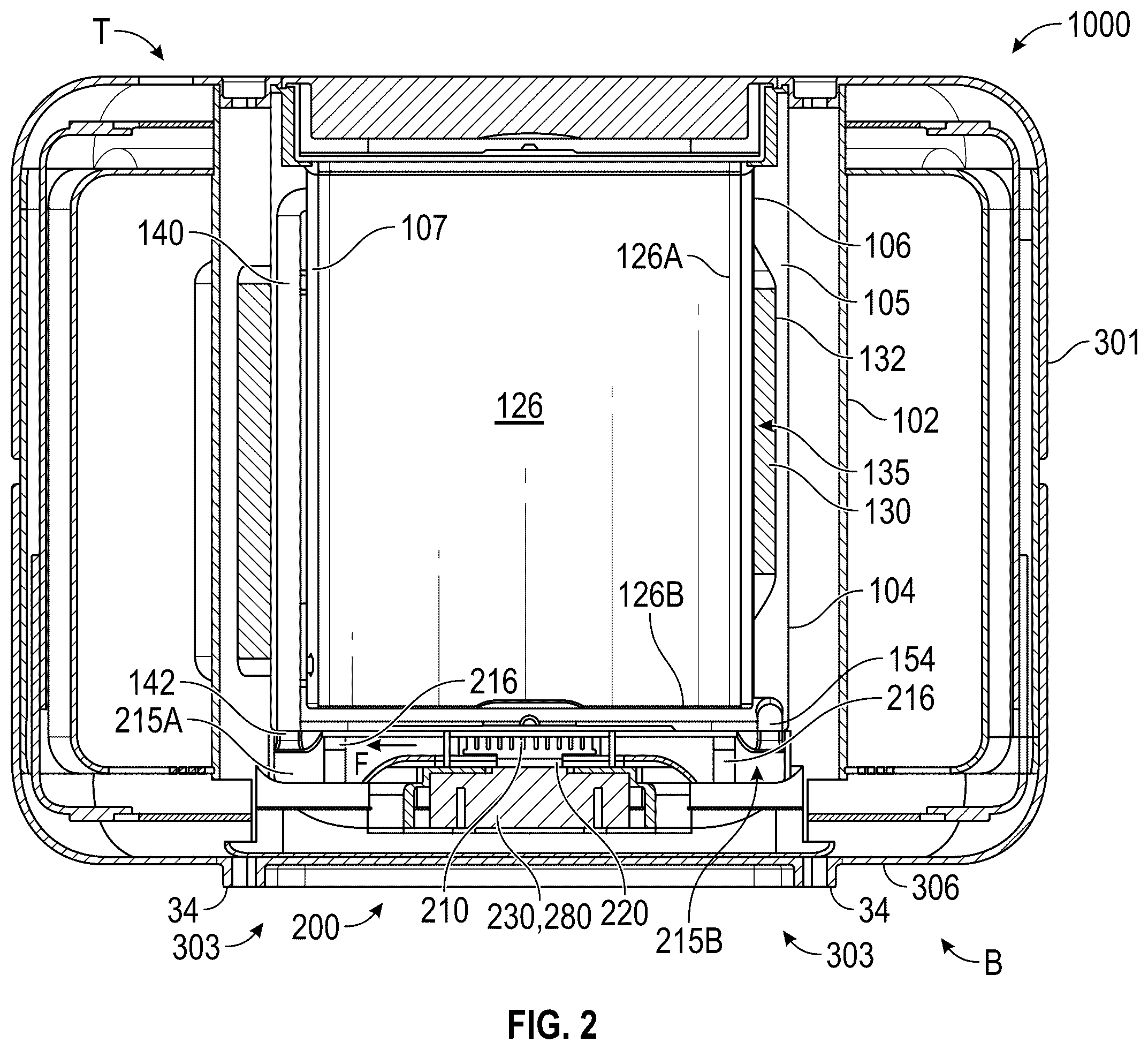 Patent US12366399 Figure 2 – Portable container