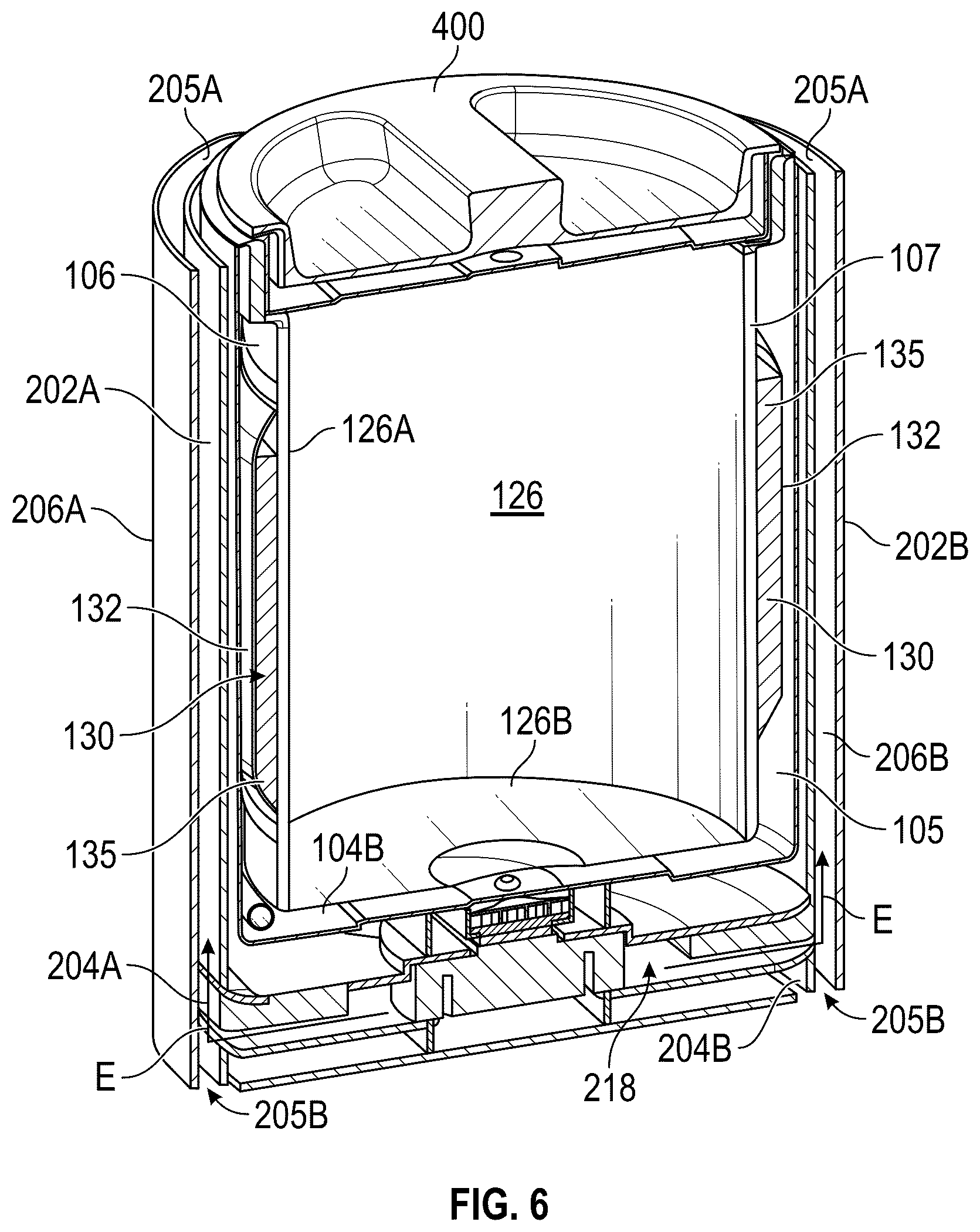 Patent US12366399 Figure 5 – Portable container