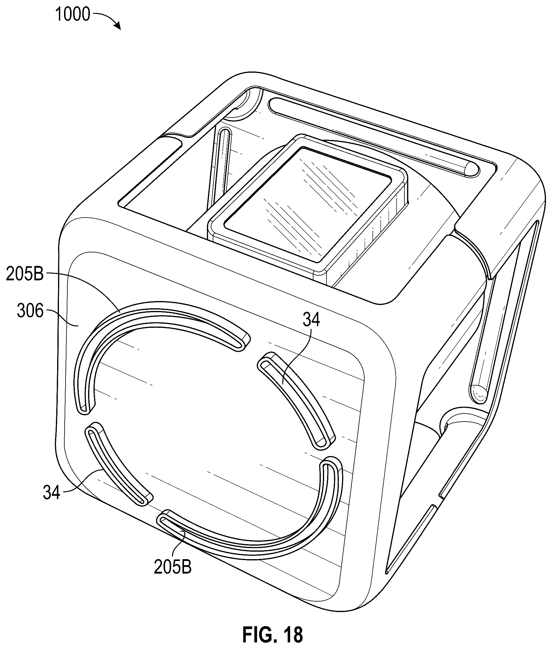 Patent US12366399 Figure 14 – Portable container