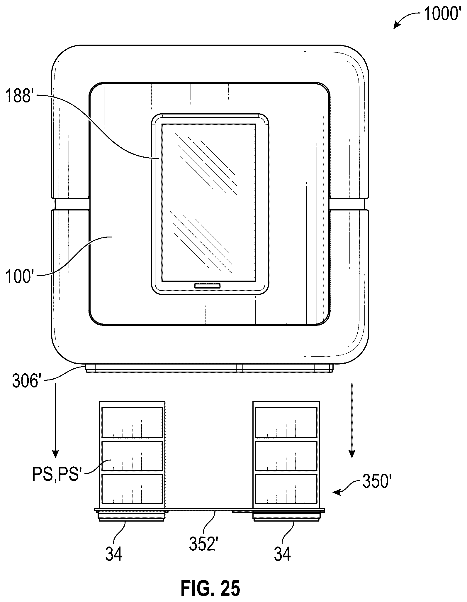 Patent US12366399 Figure 19 – Portable container