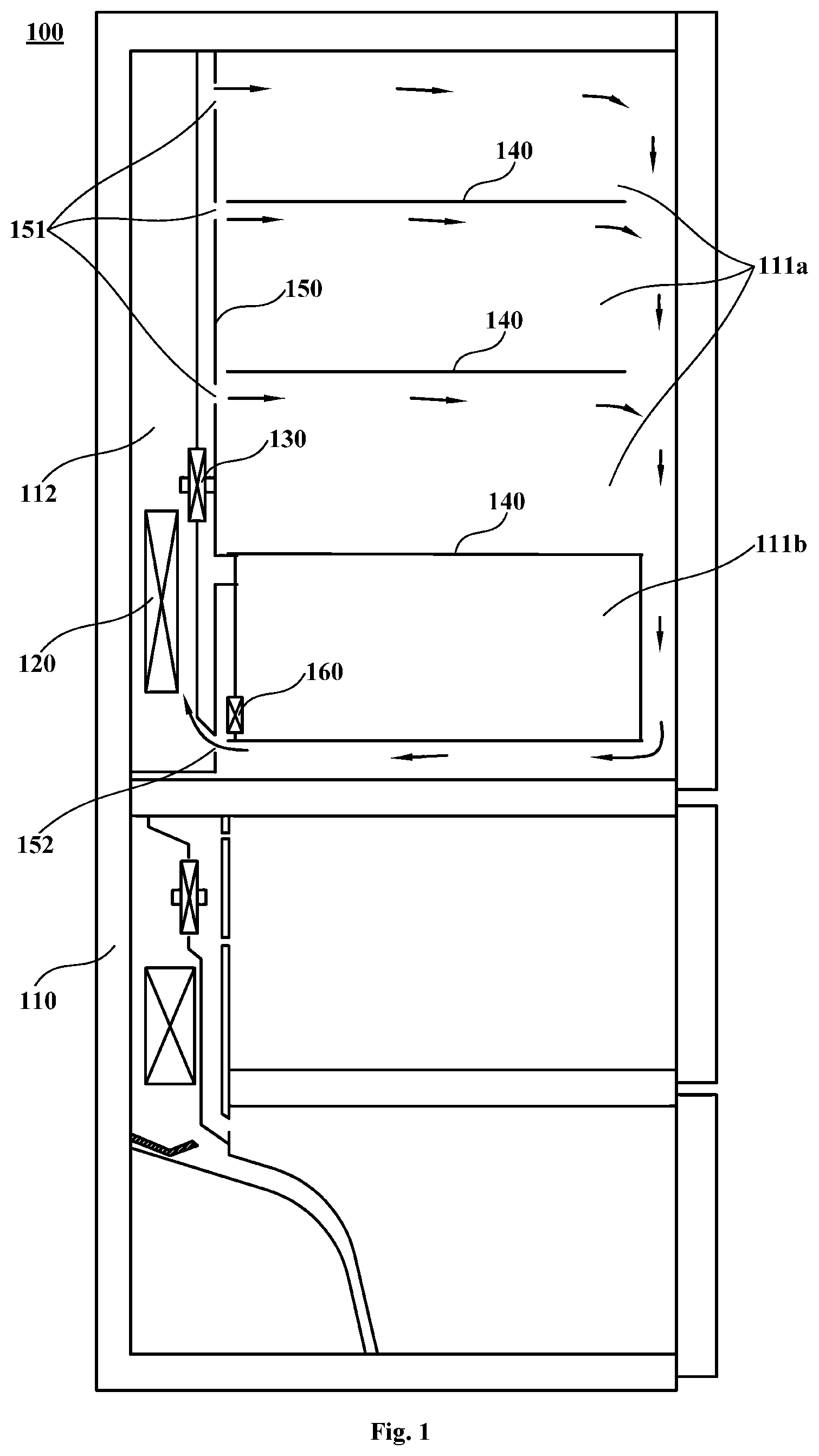 Patent US12366402 Figure 1 – Control method for refrigerating and freezing device, and refrigerating and freezing device