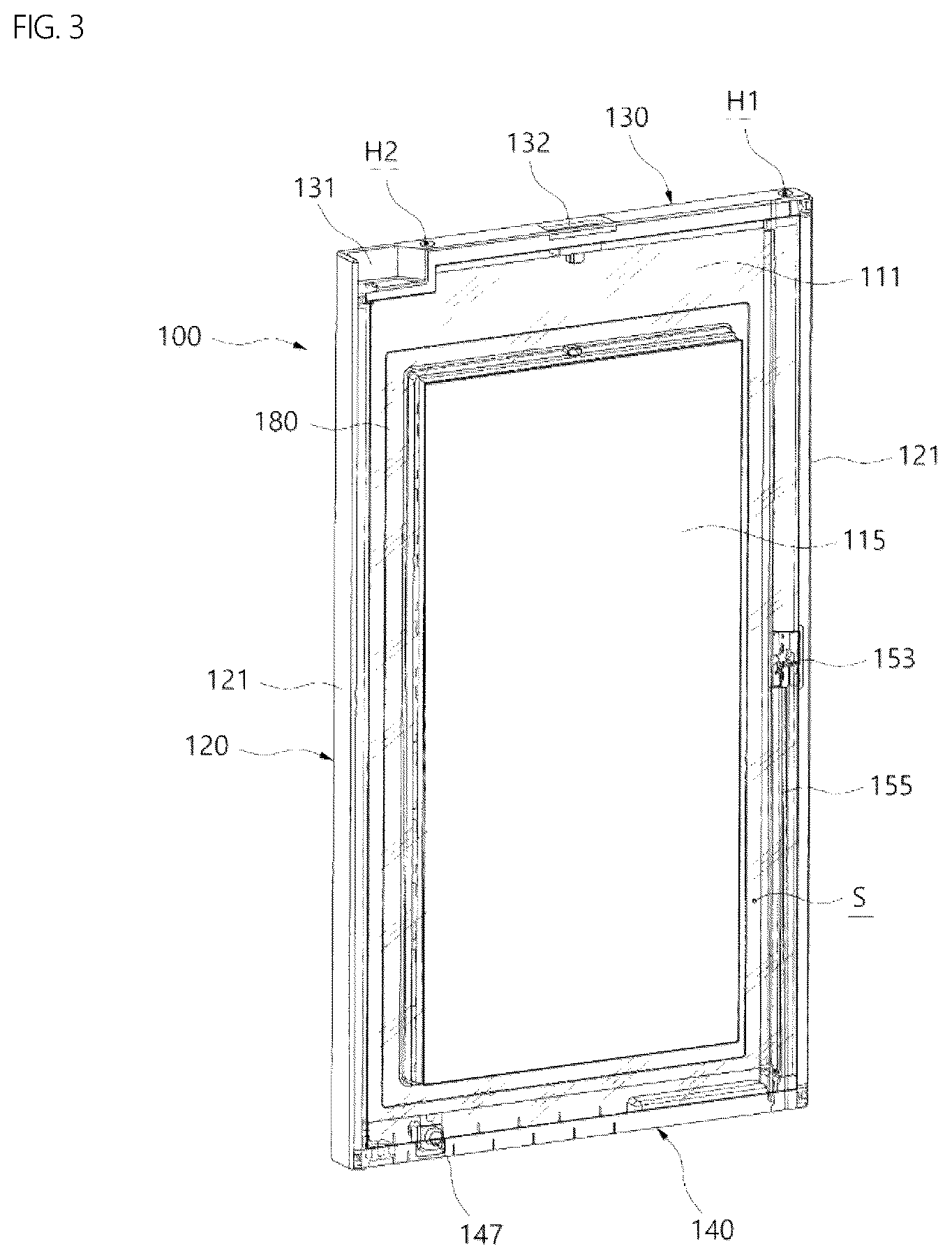 Patent US12366403 Figure 3 – Refrigerator