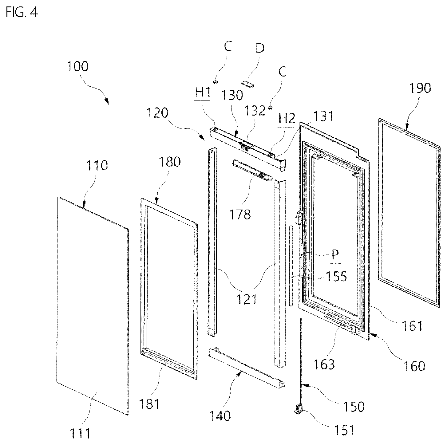 Patent US12366403 Figure 4 – Refrigerator