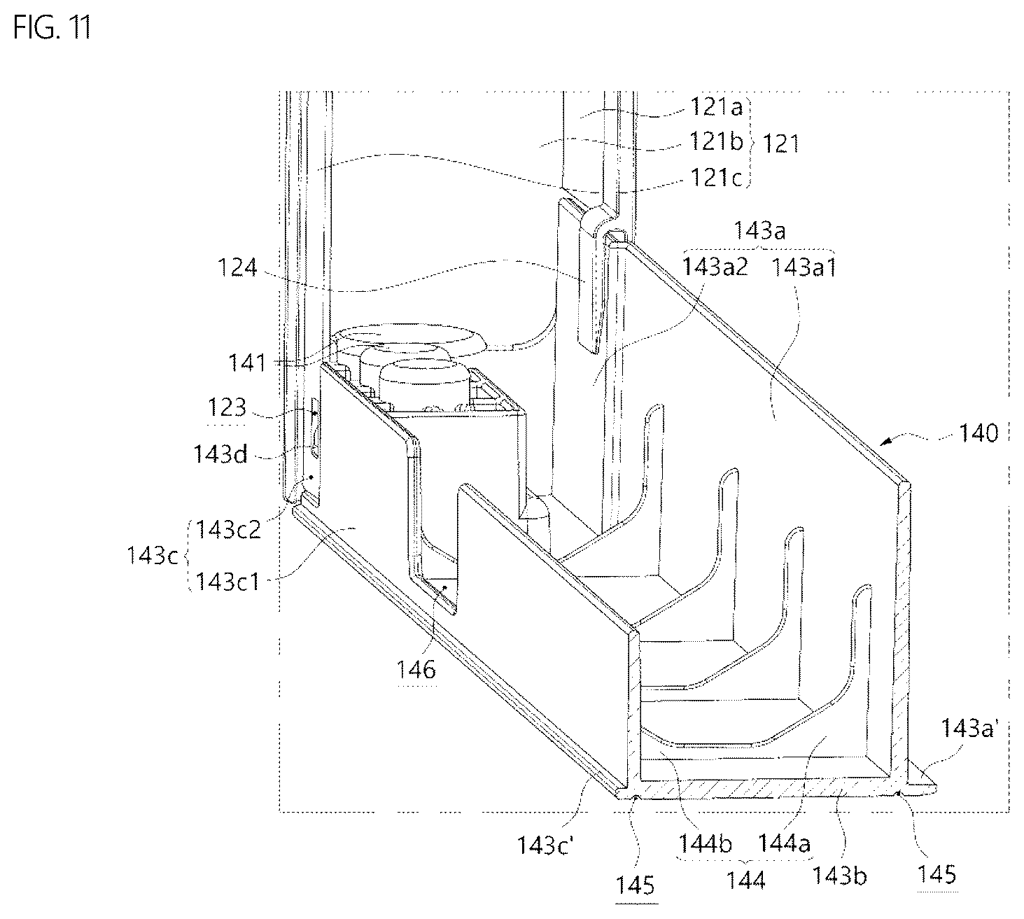 Patent US12366403 Figure 11 – Refrigerator