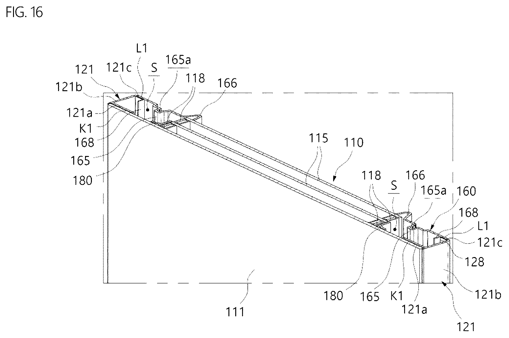 Patent US12366403 Figure 16 – Refrigerator