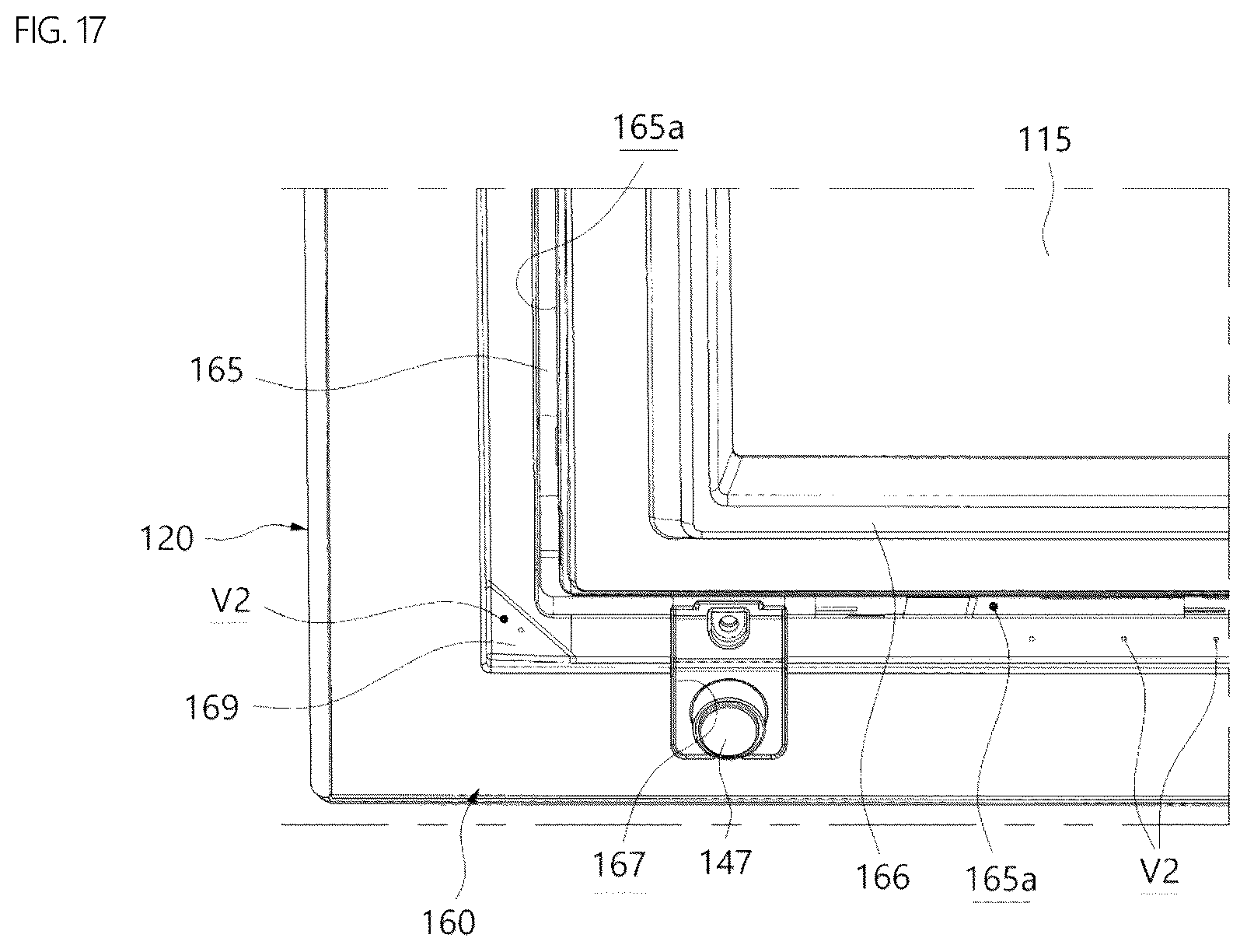 Patent US12366403 Figure 17 – Refrigerator