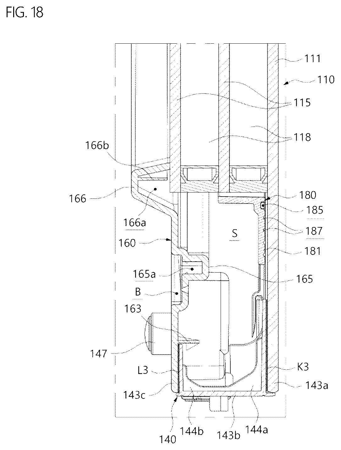 Patent US12366403 Figure 18 – Refrigerator