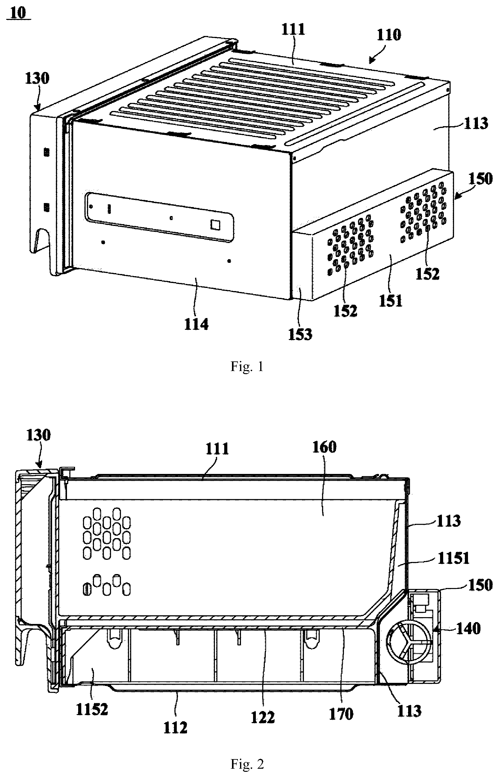 Patent US12366404 Figure 1 – Heating device and refrigerator