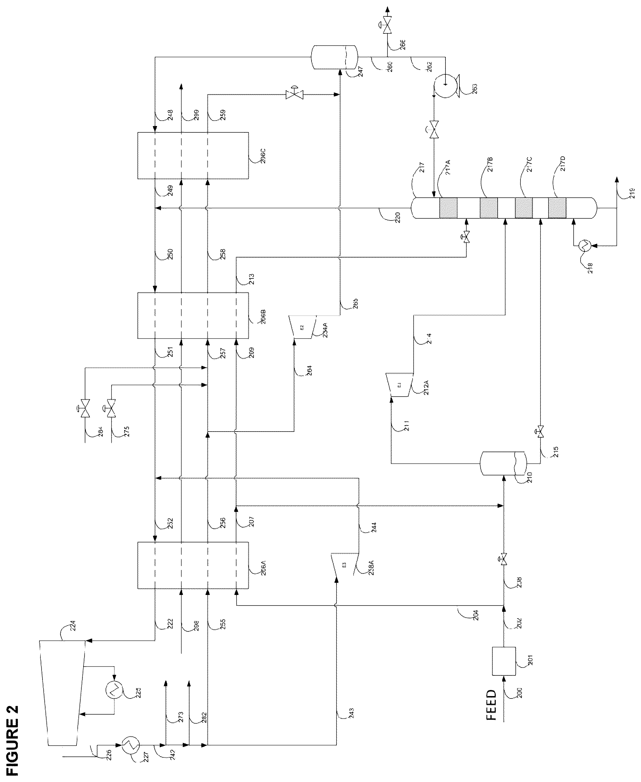 Patent US12366408 Figure 6 – Open loop liquefaction process with NGL recovery