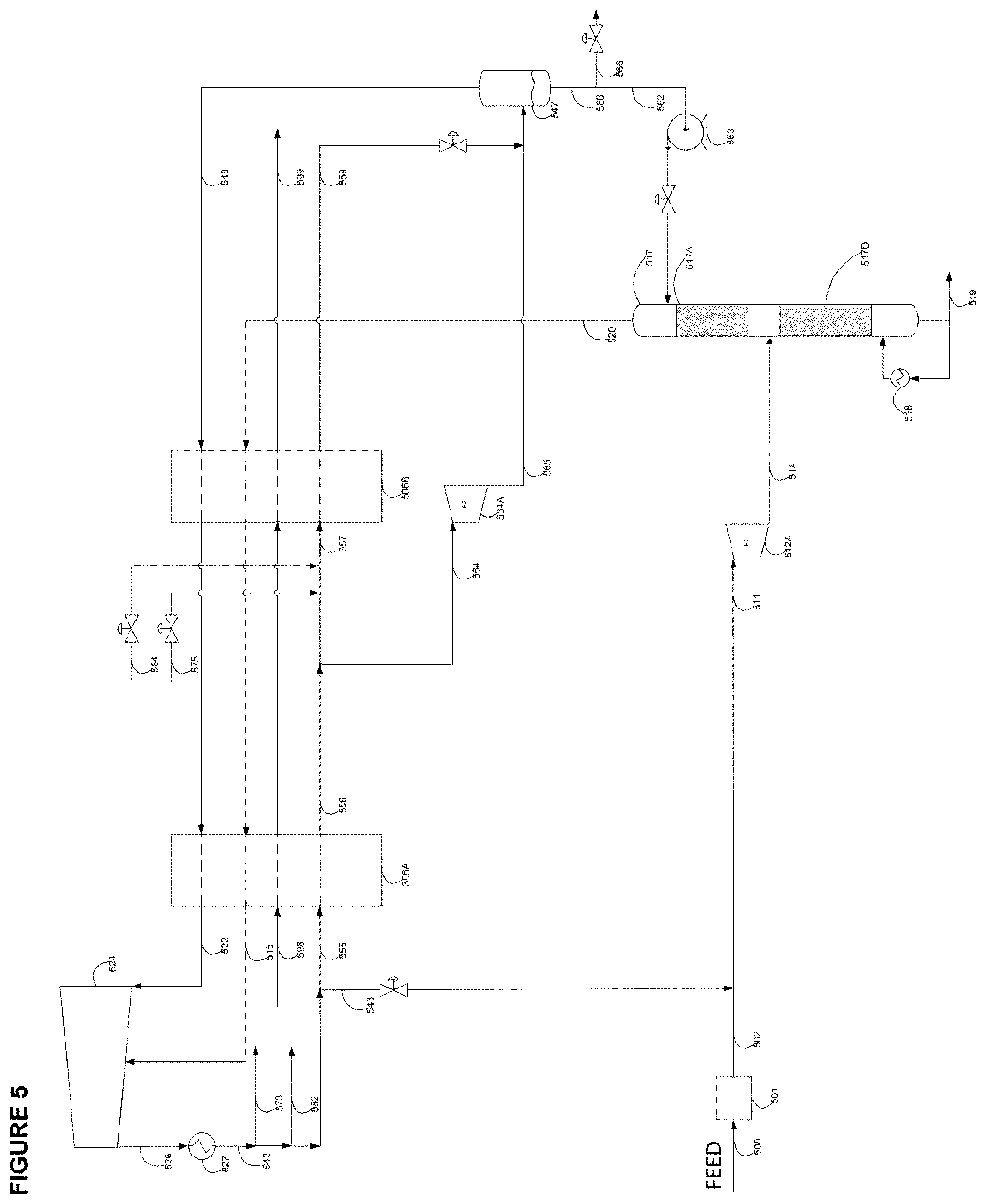 Patent US12366408 Figure 9 – Open loop liquefaction process with NGL recovery