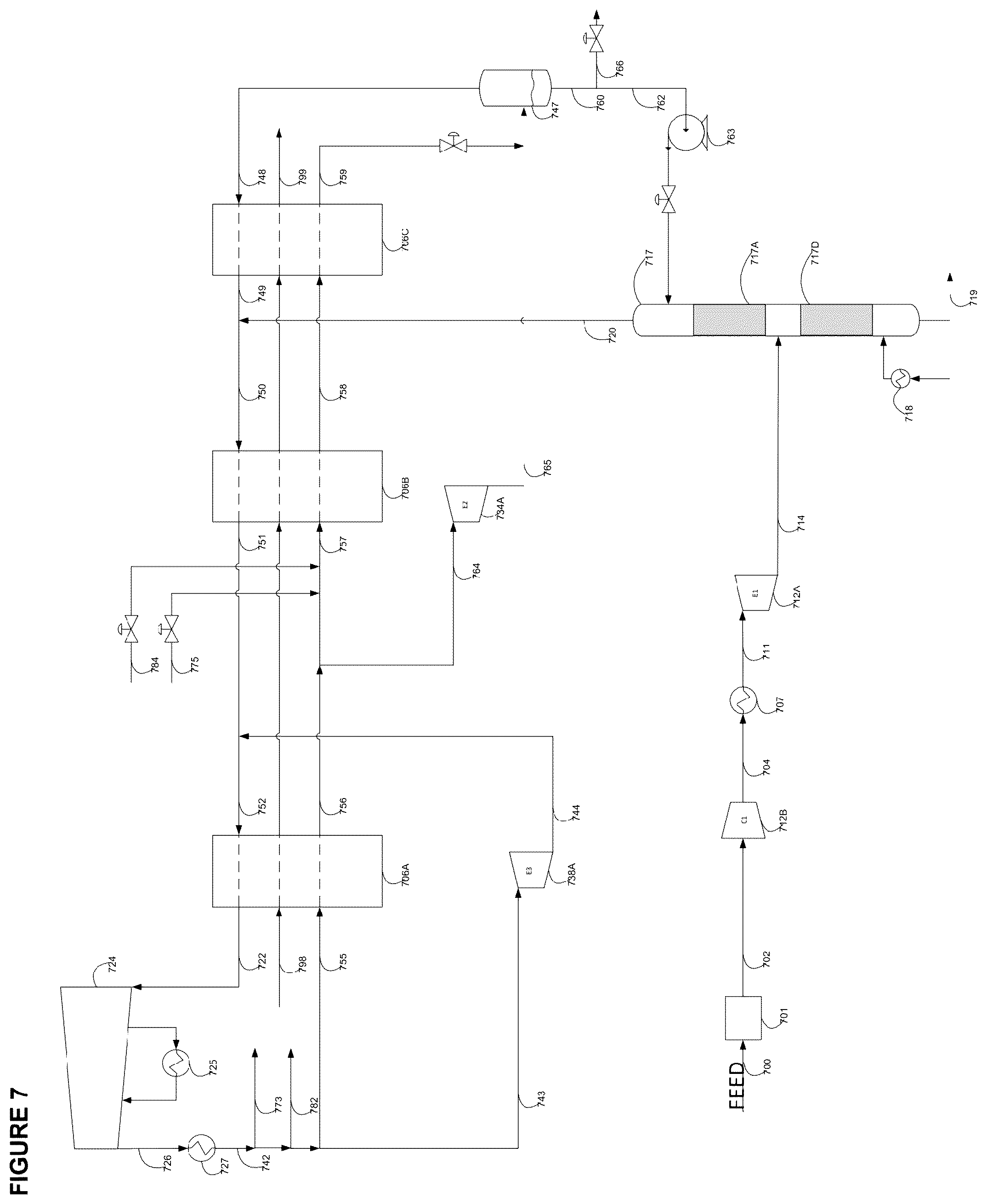 Patent US12366408 Figure 11 – Open loop liquefaction process with NGL recovery