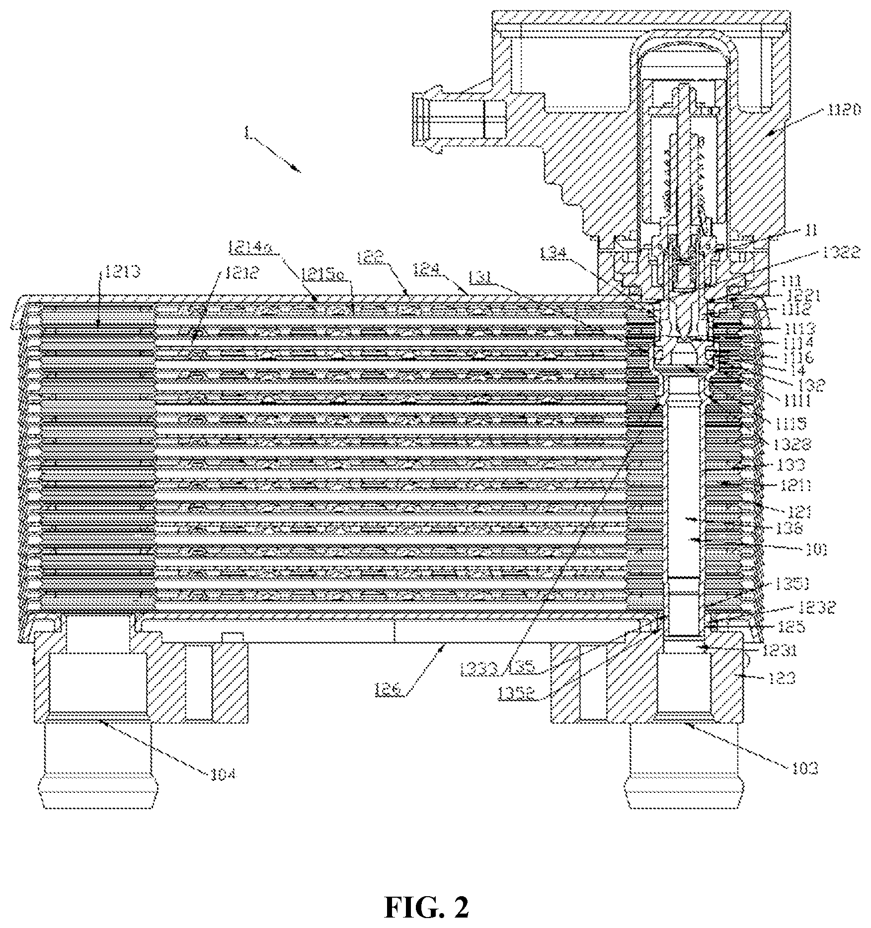 Patent US12366417 Figure 2 – Heat exchange device